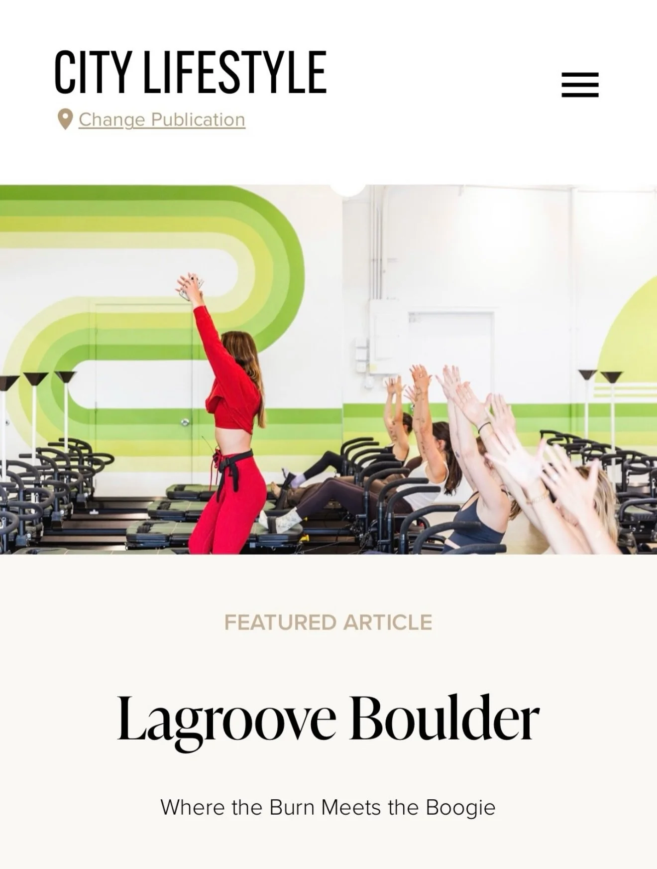 The most special article about the most special place ✨🪩 So grateful for this method, our incredible instructors and our stellar community that has turned Lagroove into so much more than a fitness studio. Read the full article here: https://citylife