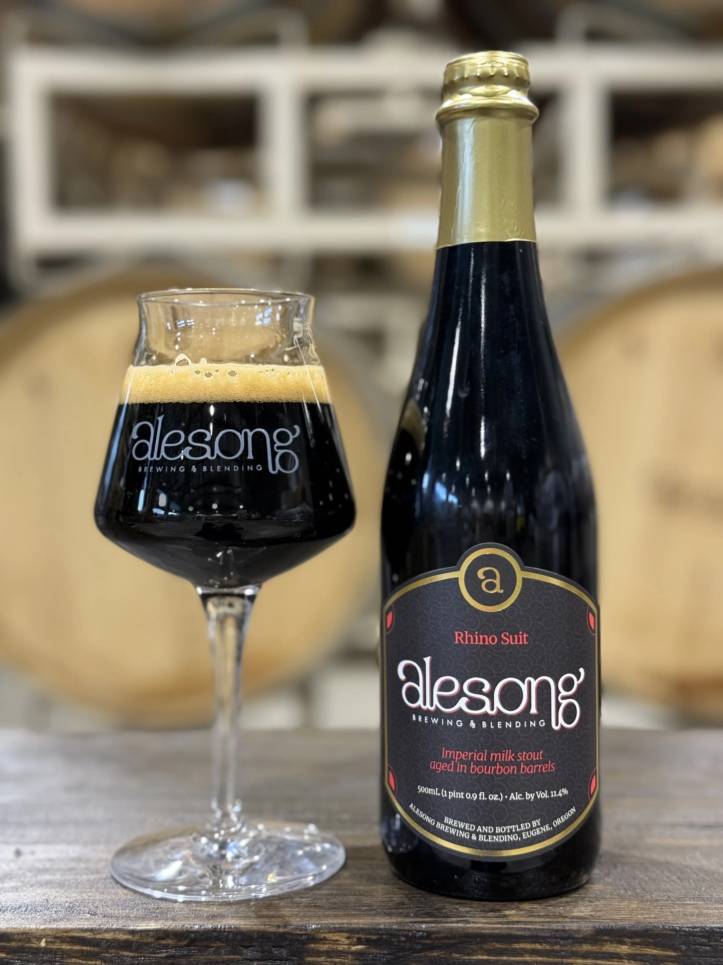 Rhino Suit in a bottle and glass