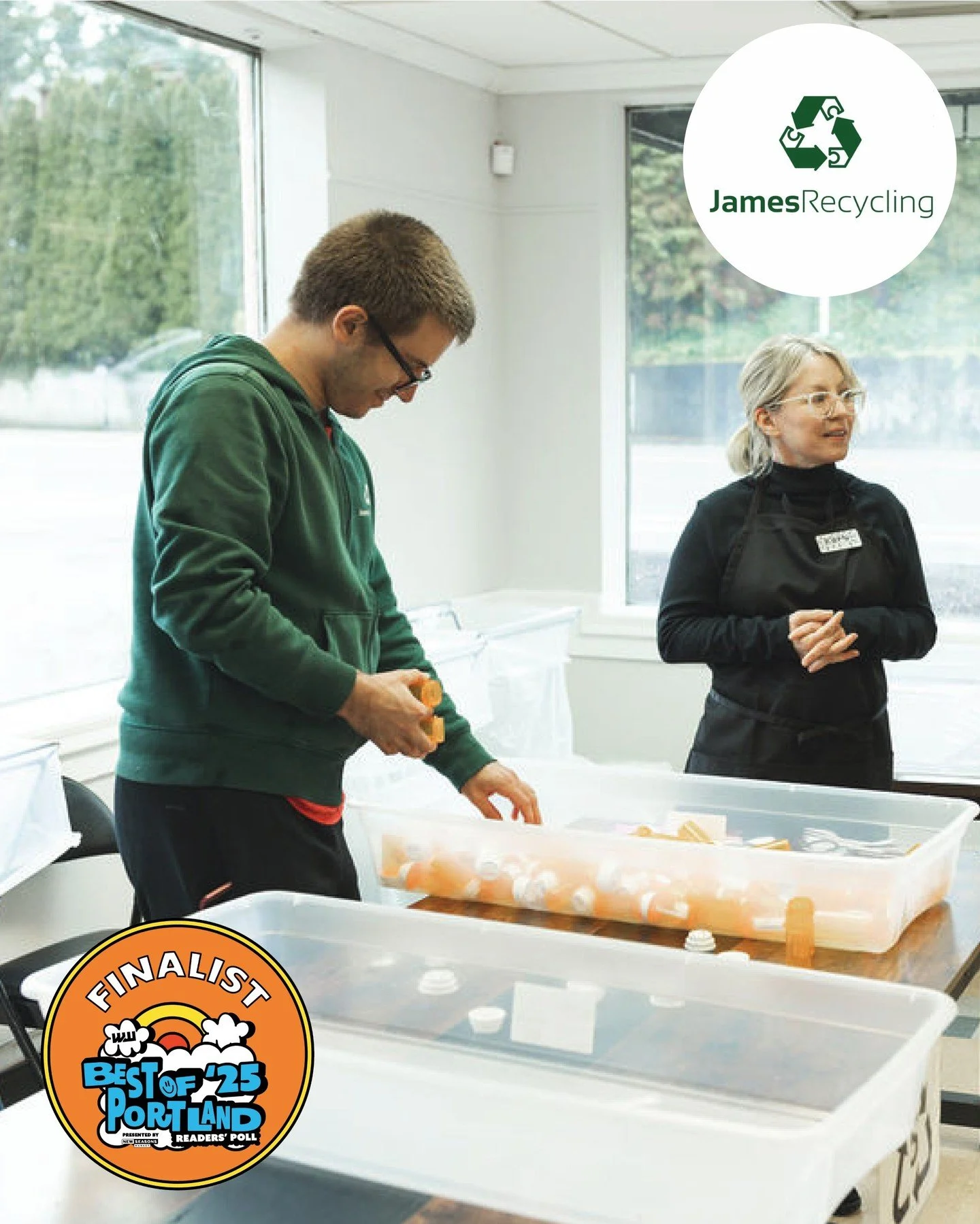 We&rsquo;re so happy for @james_recycling_6, who placed as a finalist for Best Sustainable Business in the Best of Portland Readers&rsquo; Poll!

James Recycling is a nonprofit working to reduce waste and expand access to recycling by accepting hard-