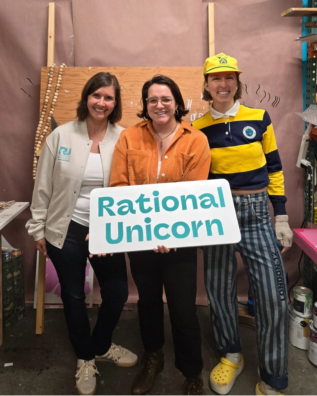 We are obsessed with our new hand-painted sign by @marshall.sharma! The details on our logotype are impeccable. ✨
Lindy, Nicole, and Quinn stopped by Marshall’s studio at @adxportland to see the magic in action and loved exploring all the crea
