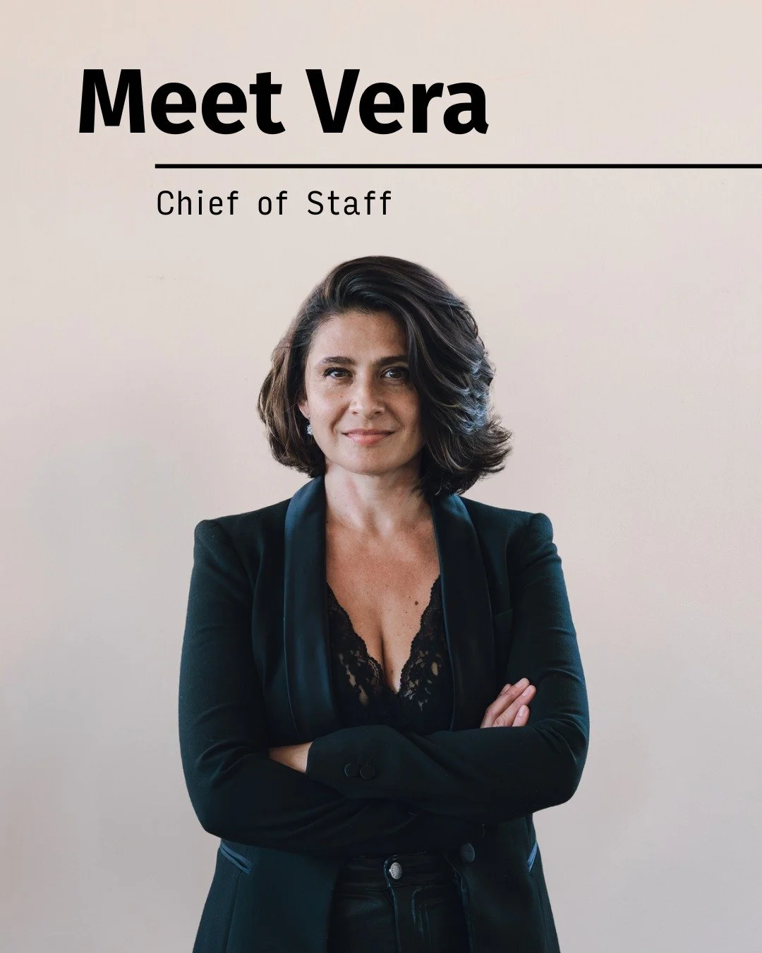 Meet Vera Cherny, our Chief of Staff! ✨ Born in the former Soviet Union, Vera came to the U.S. at sixteen with a suitcase, a scholarship, and endless curiosity. With more than 20 years of experience in project management, storytelling and filmmaking,