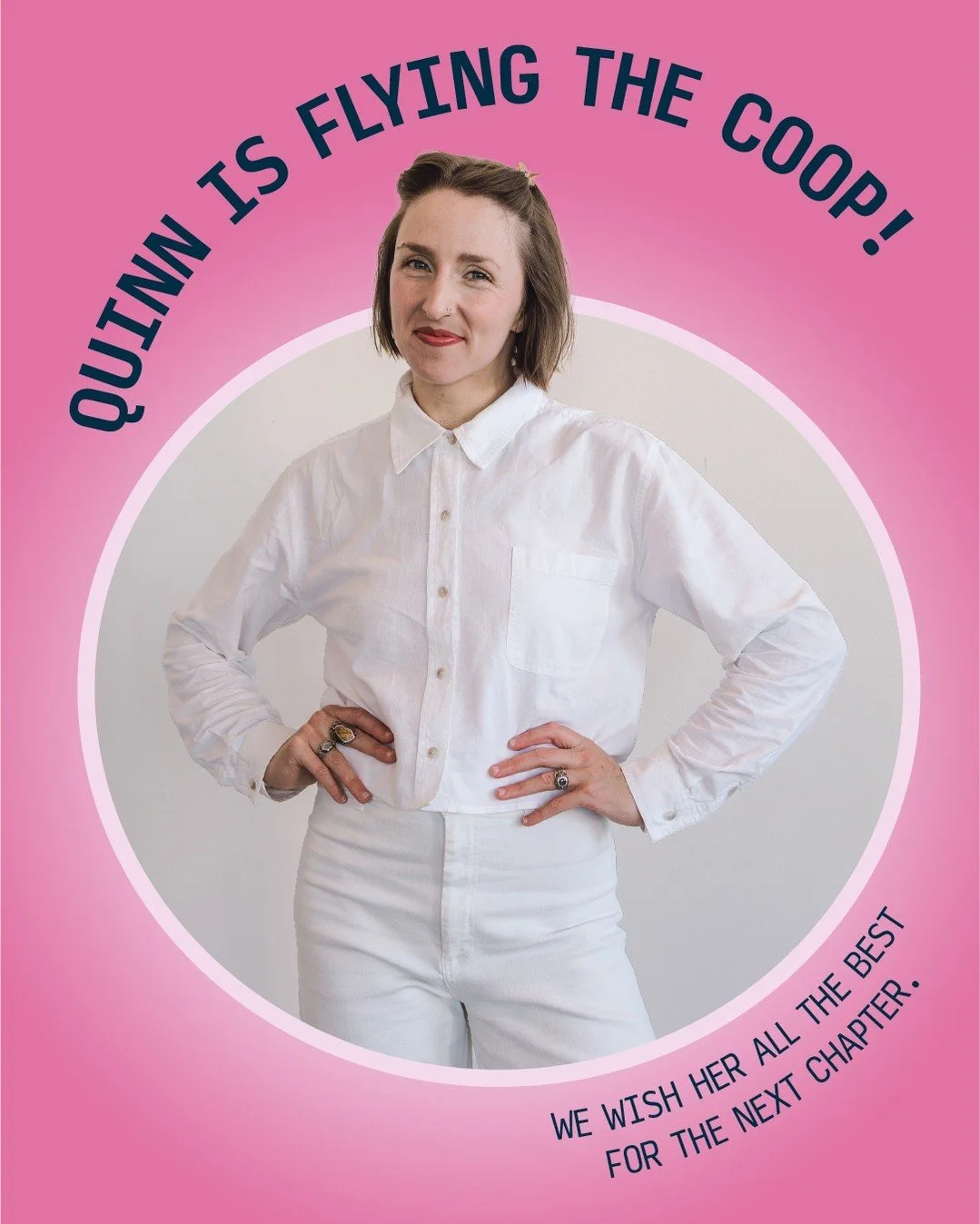 We&rsquo;re saying a heartfelt goodbye to Quinn, our wonderful Brand Designer, as she steps into an exciting new role. 

Quinn has been absolutely instrumental in Rational Unicorn's rebranding campaign&mdash;from elevating our visual story to leading