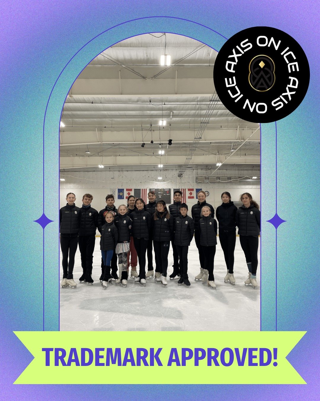 @axisoniceofficial trademark was approved! Axis on Ice is committed to growing the sport of figure skating in the Pacific Northwest and beyond. 

They offer comprehensive training for figure skaters of all ages and skill levels. They provide access t