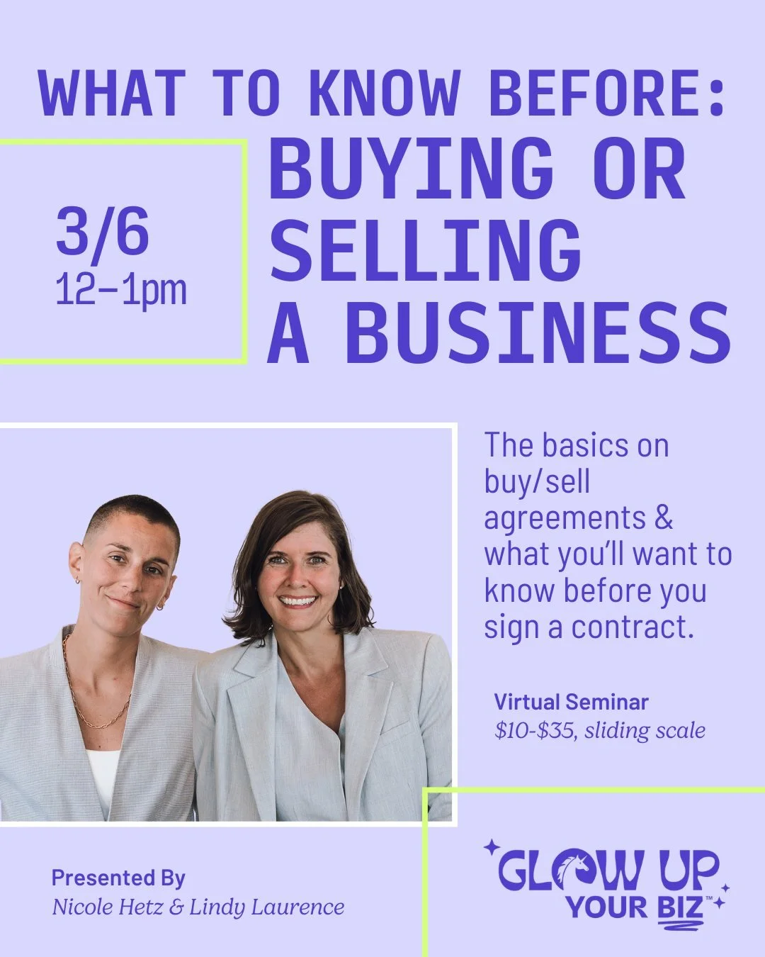 Thinking about buying or selling a business? One of the biggest mistakes people make is signing contracts they don&rsquo;t fully understand. This session breaks down how buy/sell agreements actually work, what&rsquo;s included, and which deal terms c