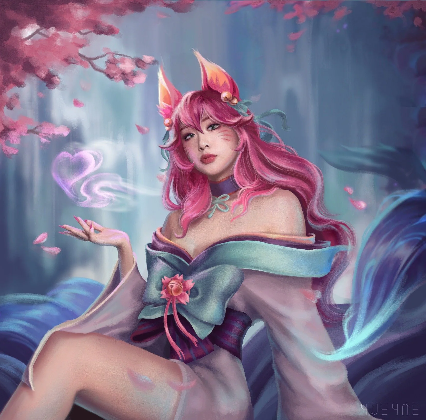 Ahri Cosplay, Digital work on photography, 2021