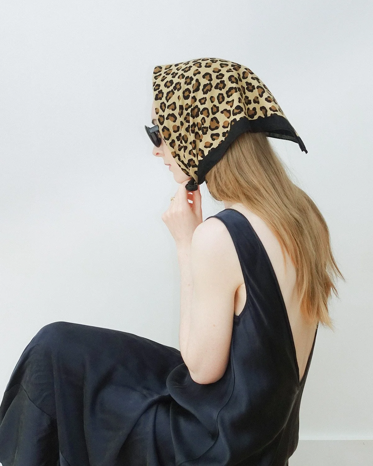 Leopard Print Cotton Scarf