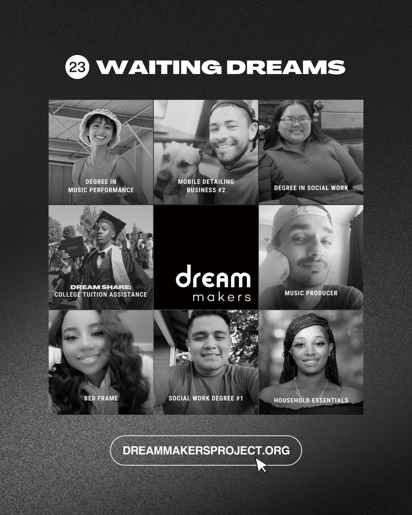 Behind every photo is a young person who has aged out of foster care&hellip;and a dream they&rsquo;re still holding onto.

From school supplies to career tools to simple needs that open big doors, you can be the reason one of these dreams becomes rea