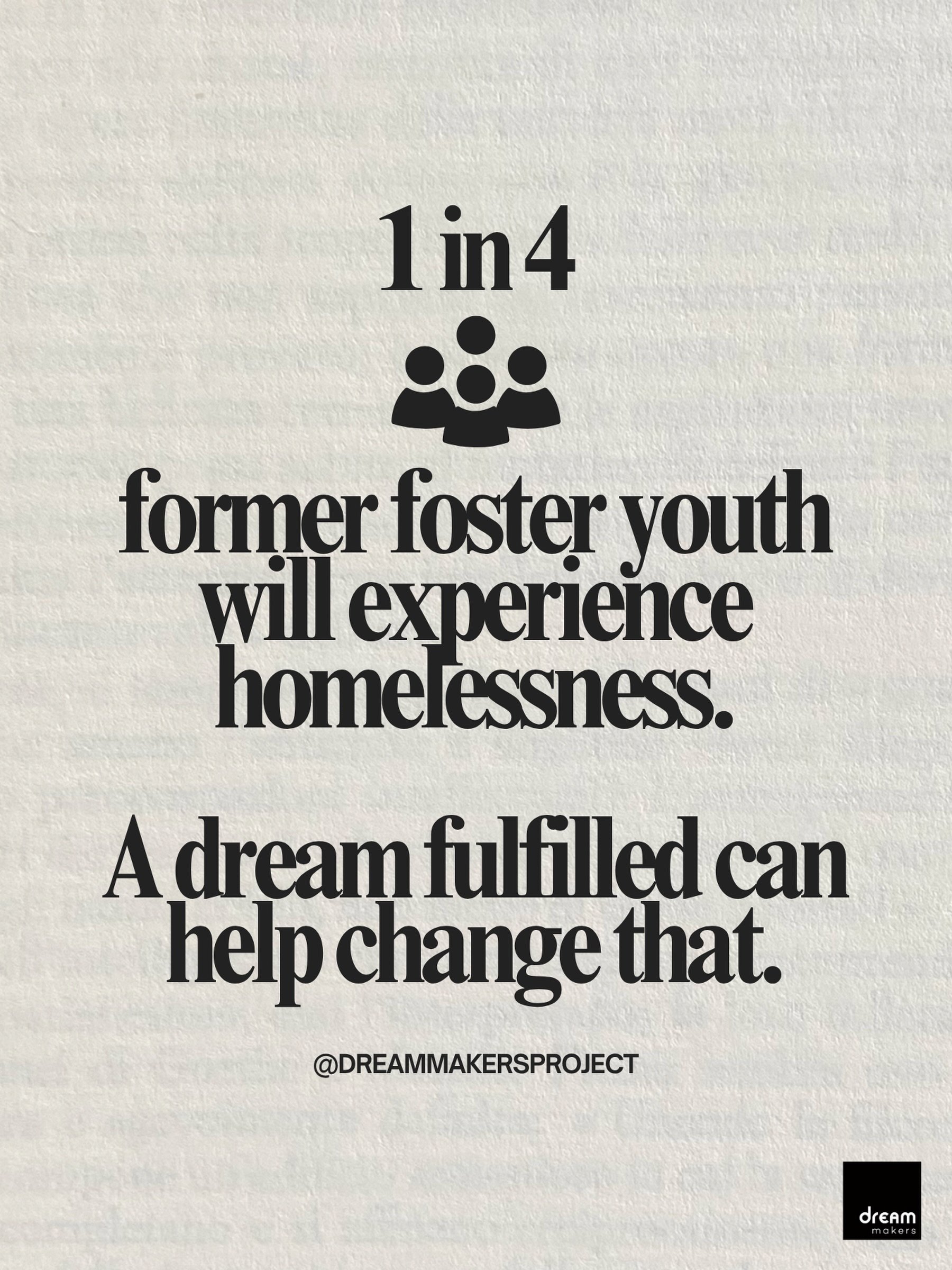 1 in 4 former foster youth will experience homelessness.

When you age out of foster care, you&rsquo;re expected to build a life on your own, often without the family support most young adults can count on.

Clothes for job interviews.
A laptop for s