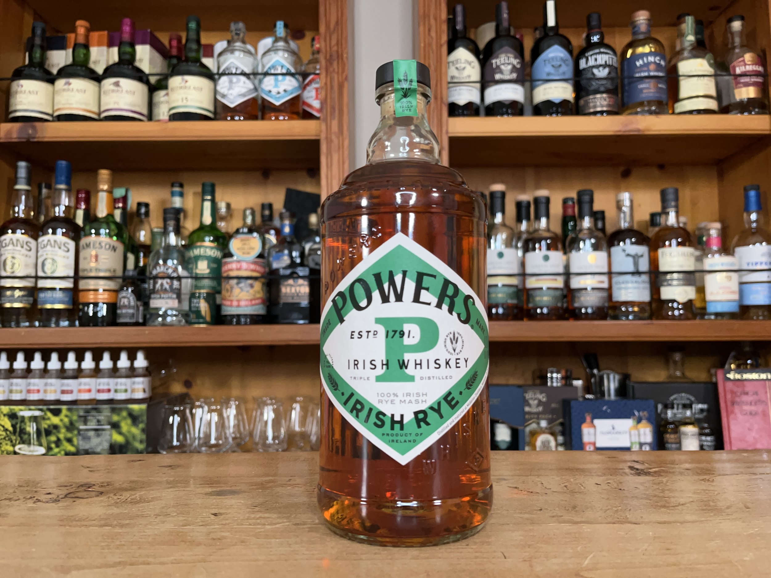 Powers Irish Rye Irish Whiskey Front Photo.JPG