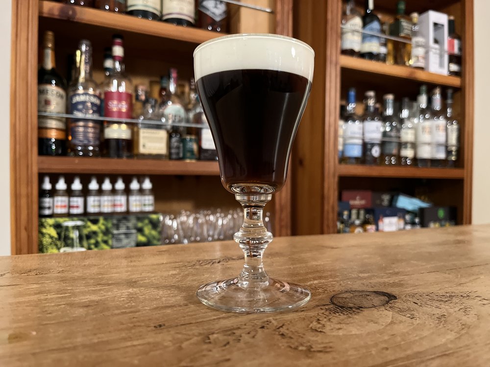 An Irish Coffee pictured at my bar in the Napa Valley.JPG