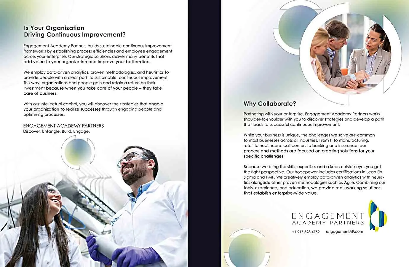 inside pages design of mailer. booklet