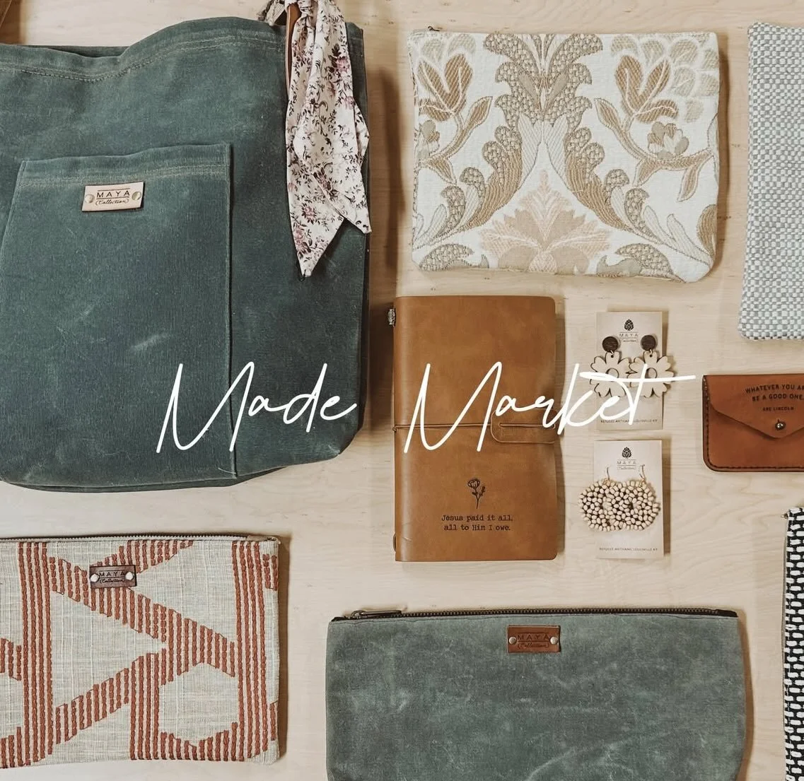 Set up begins today for @mademarket! 

Come see us tomorrow from 10-5 at Mellwood art center! 

We have lots of winter fabrics and new earring designs!! 

$5 every until 4!