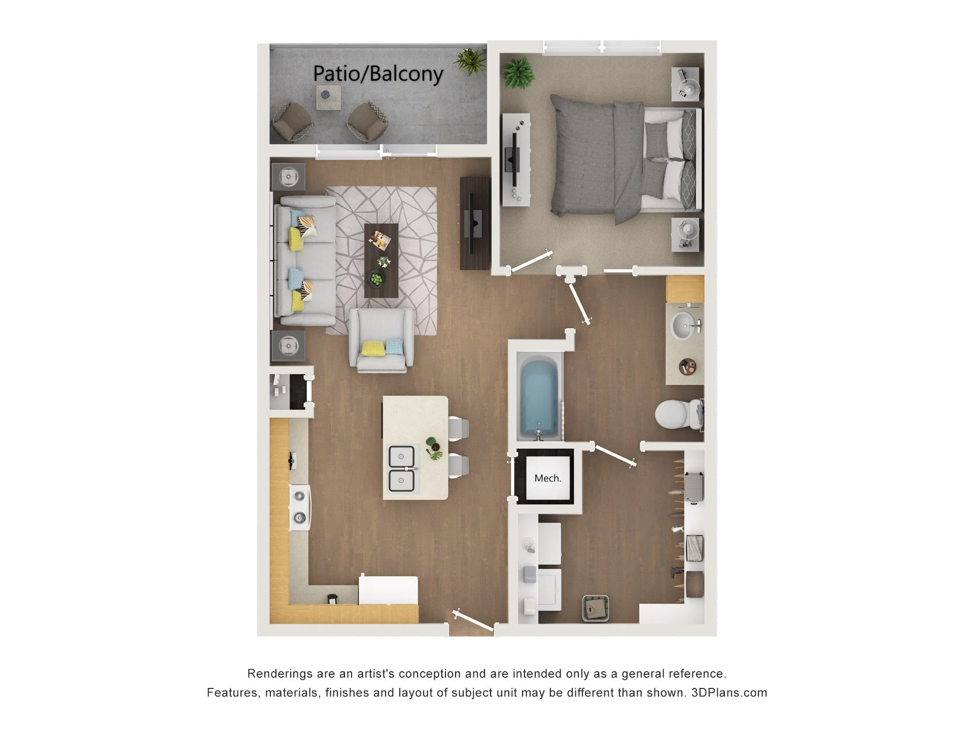1 Bed | 1 Bath | 653 Sqft