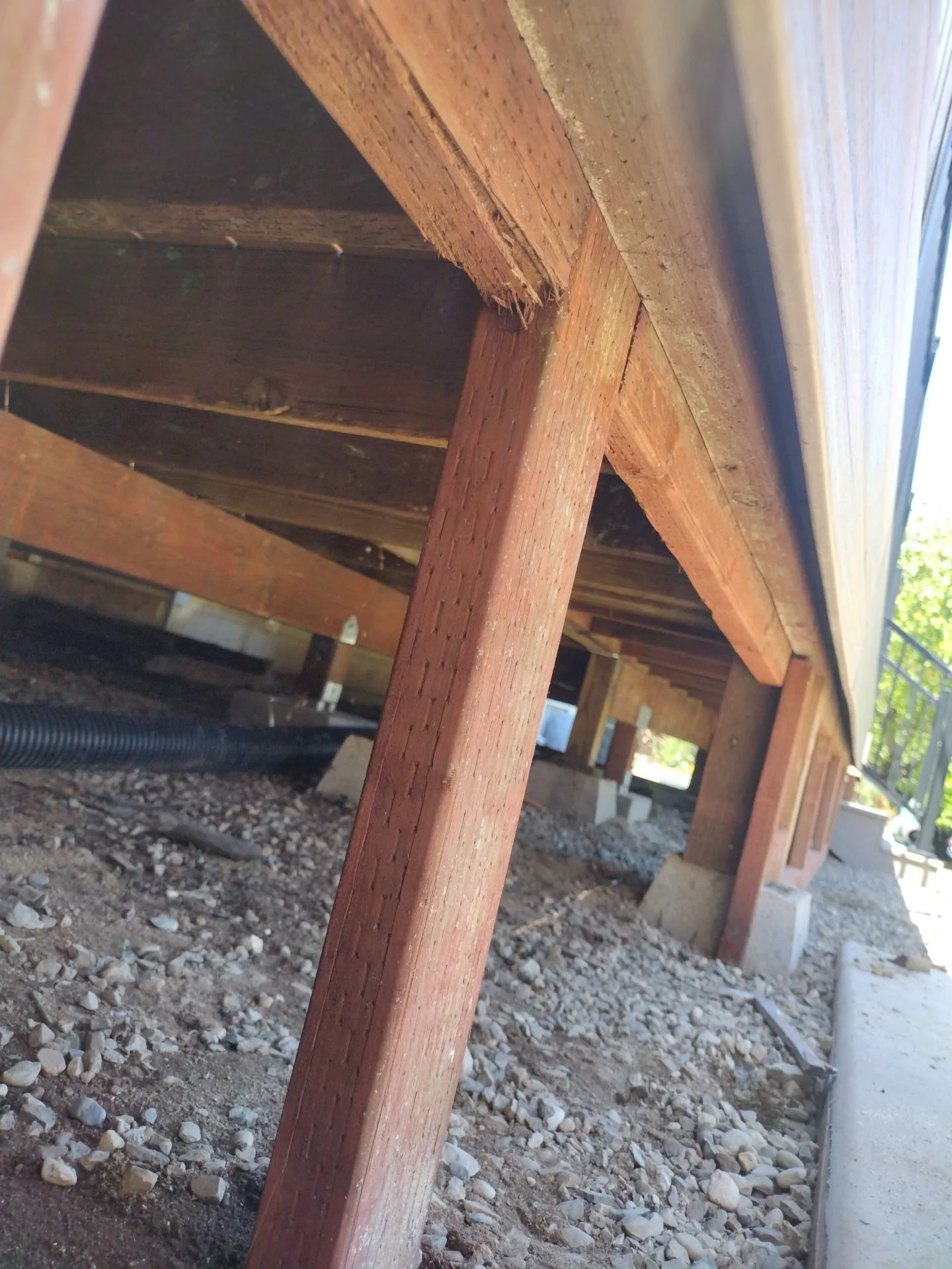 Solid framing underneath a new composite deck in Rio Linda
