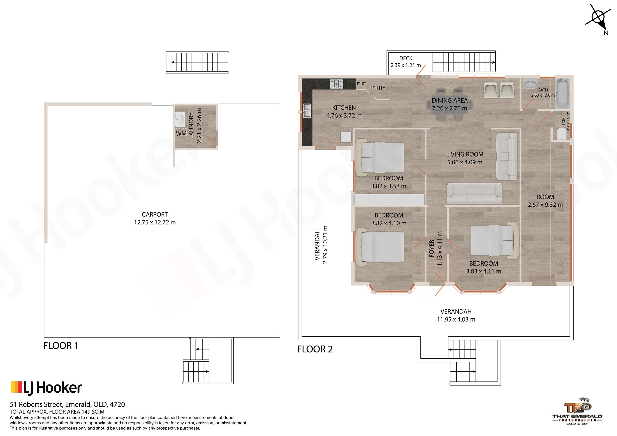 Style Included with the 3D Colour Floor Plan Option