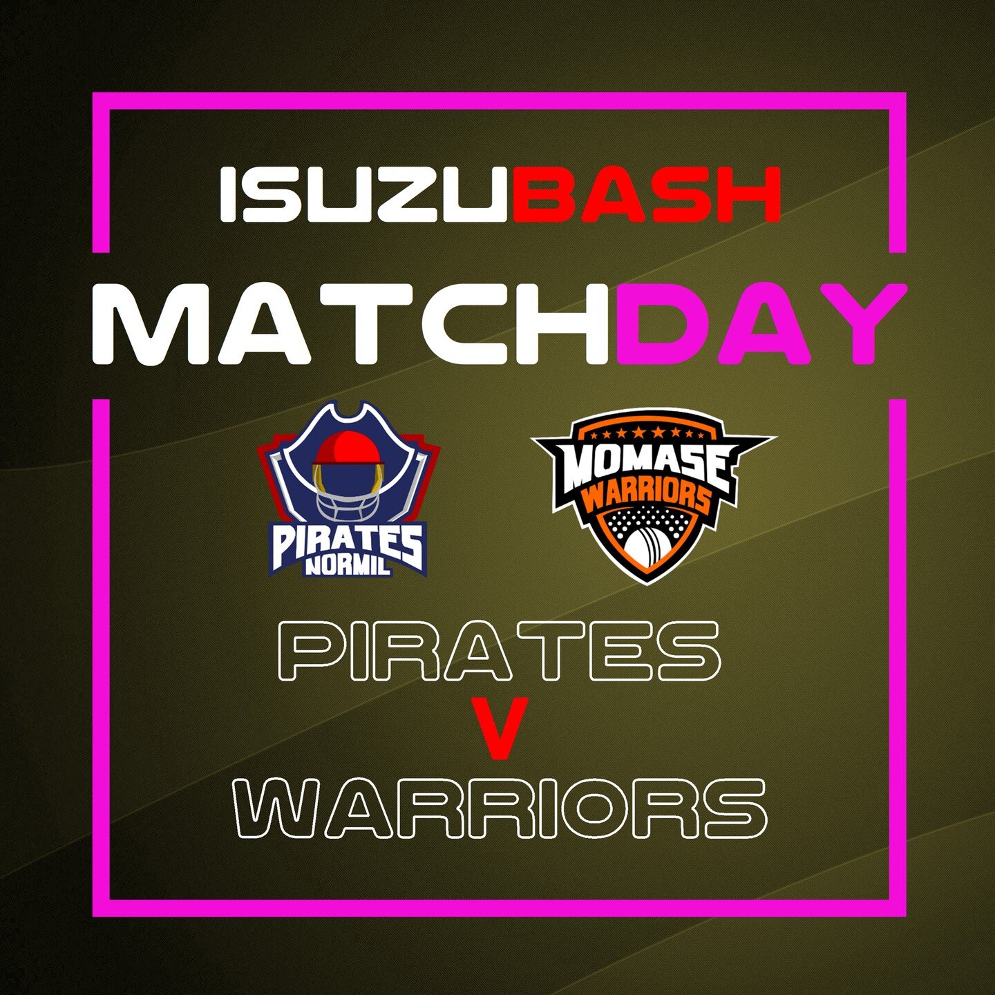 WOMEN'S ISUZU T20 BASH

ROUND 1 
NORMIL PIRATES 🆚 MOMASE WARRIORS

Pirates won the toss and elected to bowl
WED 01 JUNE | 1:30 AM

AMINI PARK

LIVE STREAM: https://www.youtube.com/watch?v=SZ-kWdPhhNw
LIVE SCORE CARD: https://matchcentre.cricketpng.o