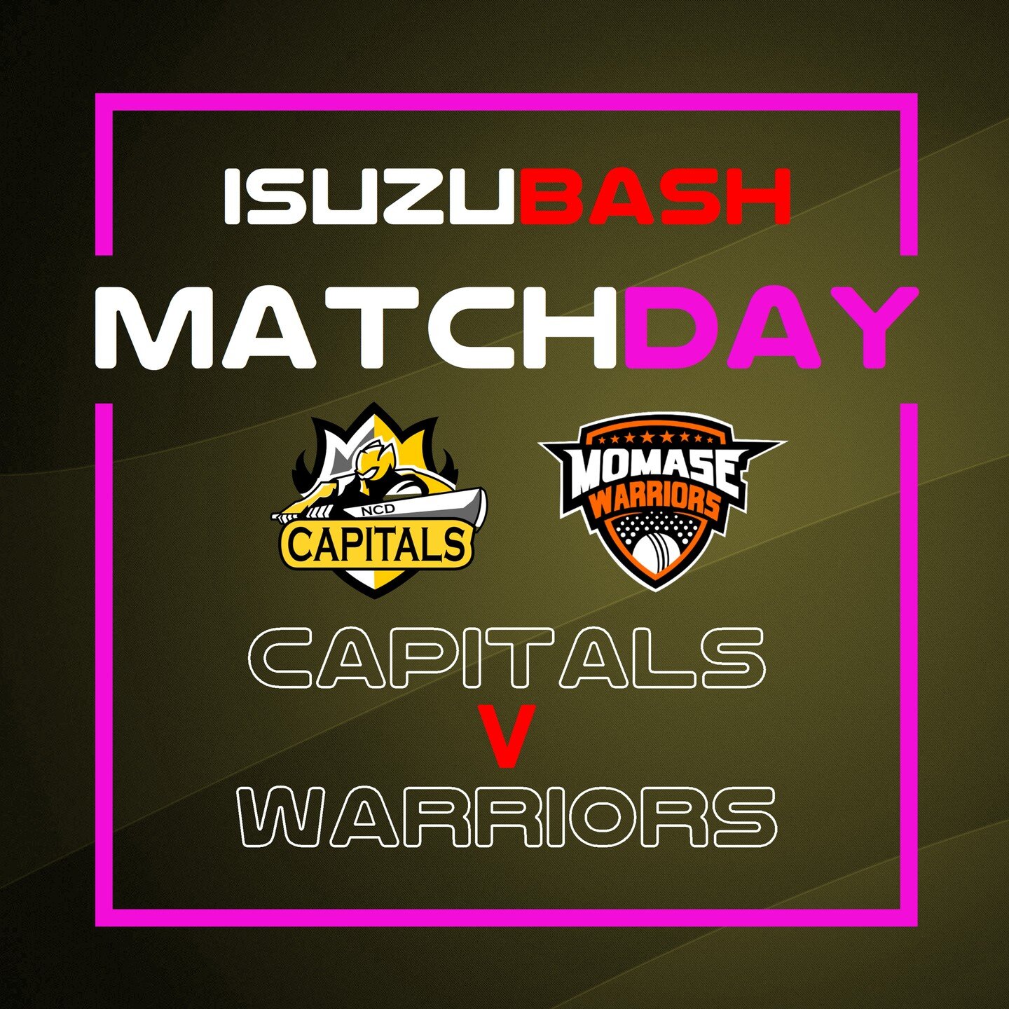 WOMEN'S ISUZU T20 BASH
ROUND 3 

NCD CAPITALS 🆚 MOMASE WARRIORS

THU 2 JUNE | 1:00 PM
BISINI CRICKET GROUND

LIVE SCORE CARD: https://matchcentre.cricketpng.org.pg/match/136835-6340192/scorecard/