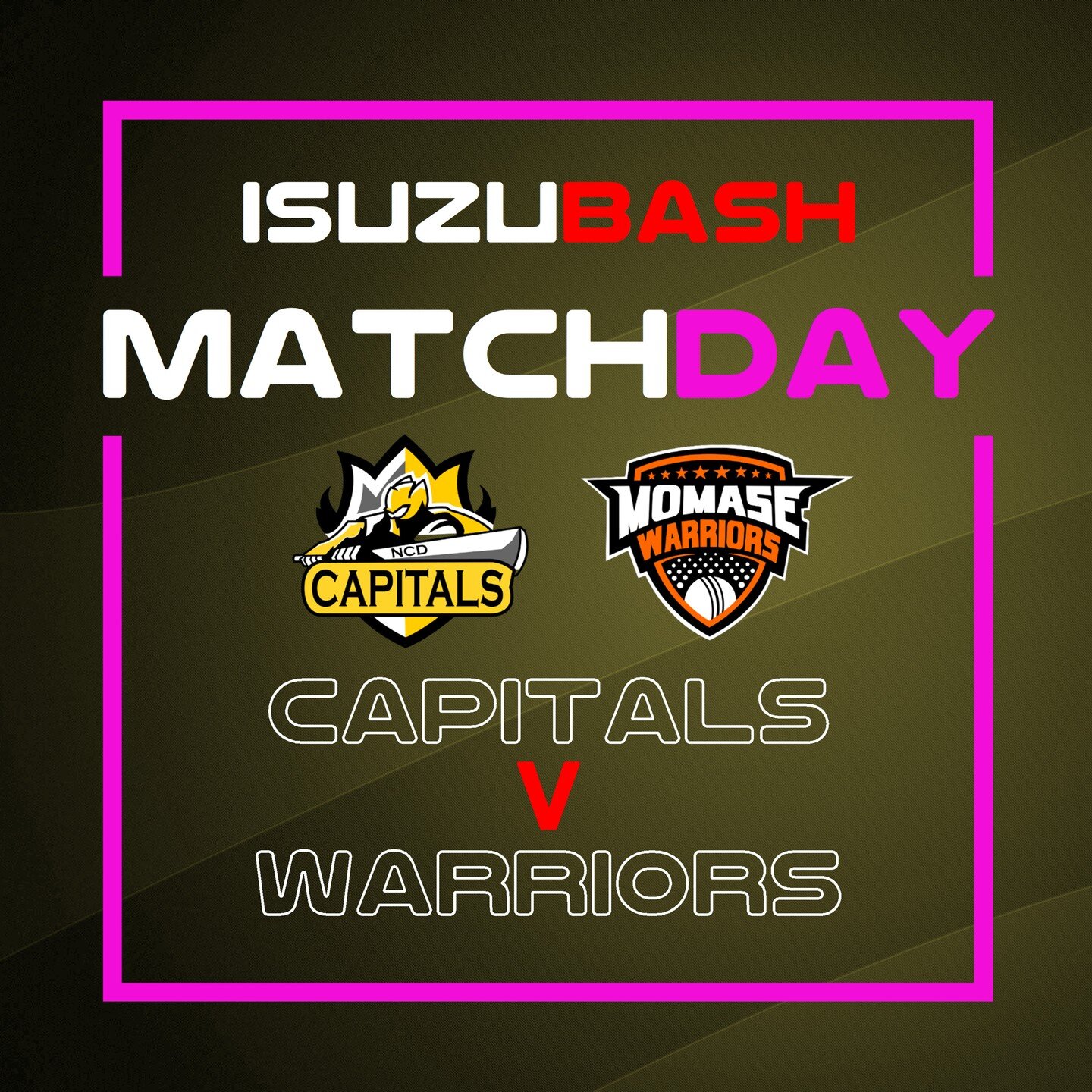 WOMEN'S ISUZU T2️⃣0️⃣ BASH
ROUND 4️⃣ 

NCD CAPITALS 🆚 MOMASE WARRIORS

FRI 3 JUNE | 2:00 PM
AMINI PARK

LIVE SCORECARD: https://matchcentre.cricketpng.org.pg/match/136835-6340193/scorecard/?period=1440143
LIVE STREAM: https://www.youtube.com/watch?v