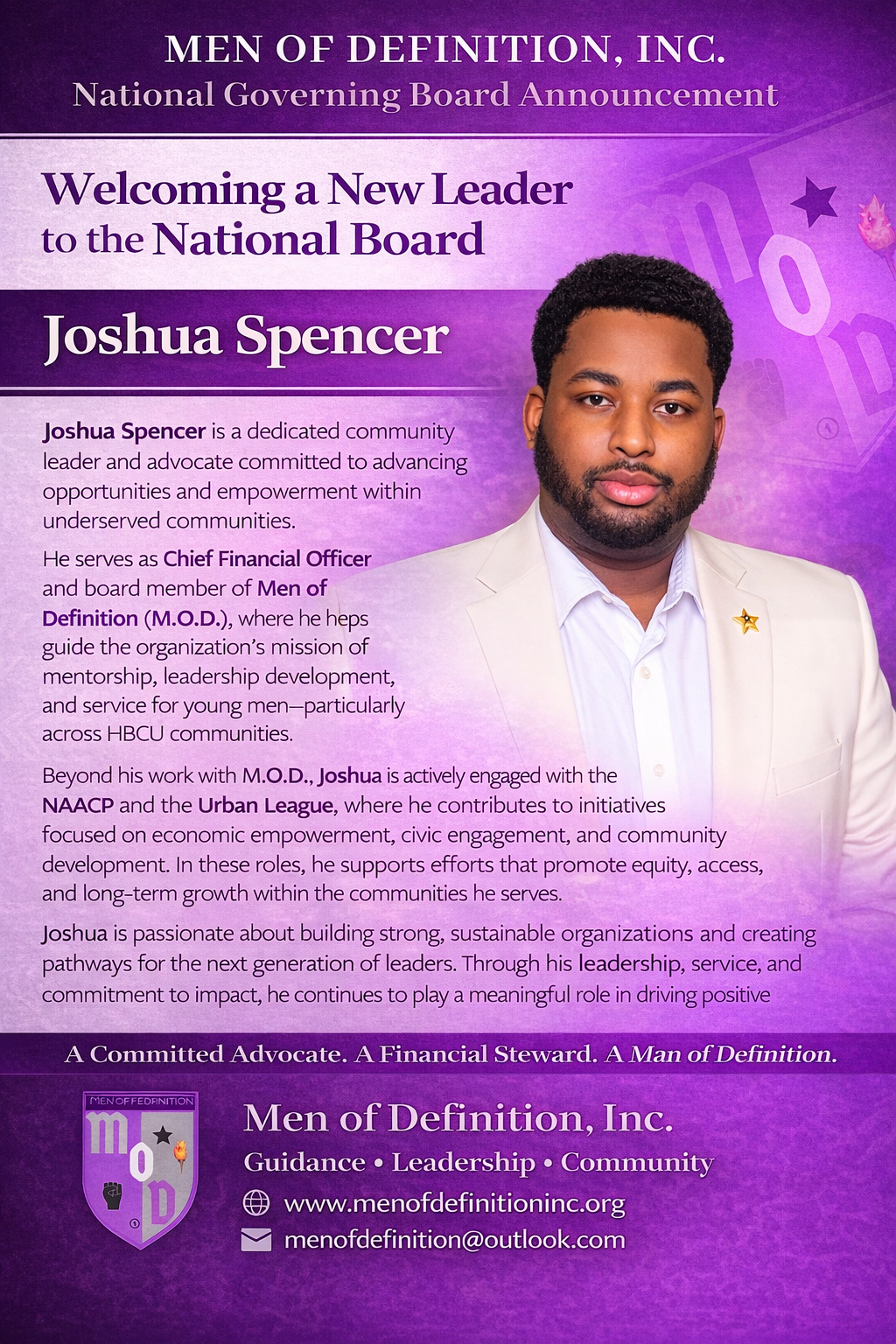 Mr. Joshua Spencer (Board Member)