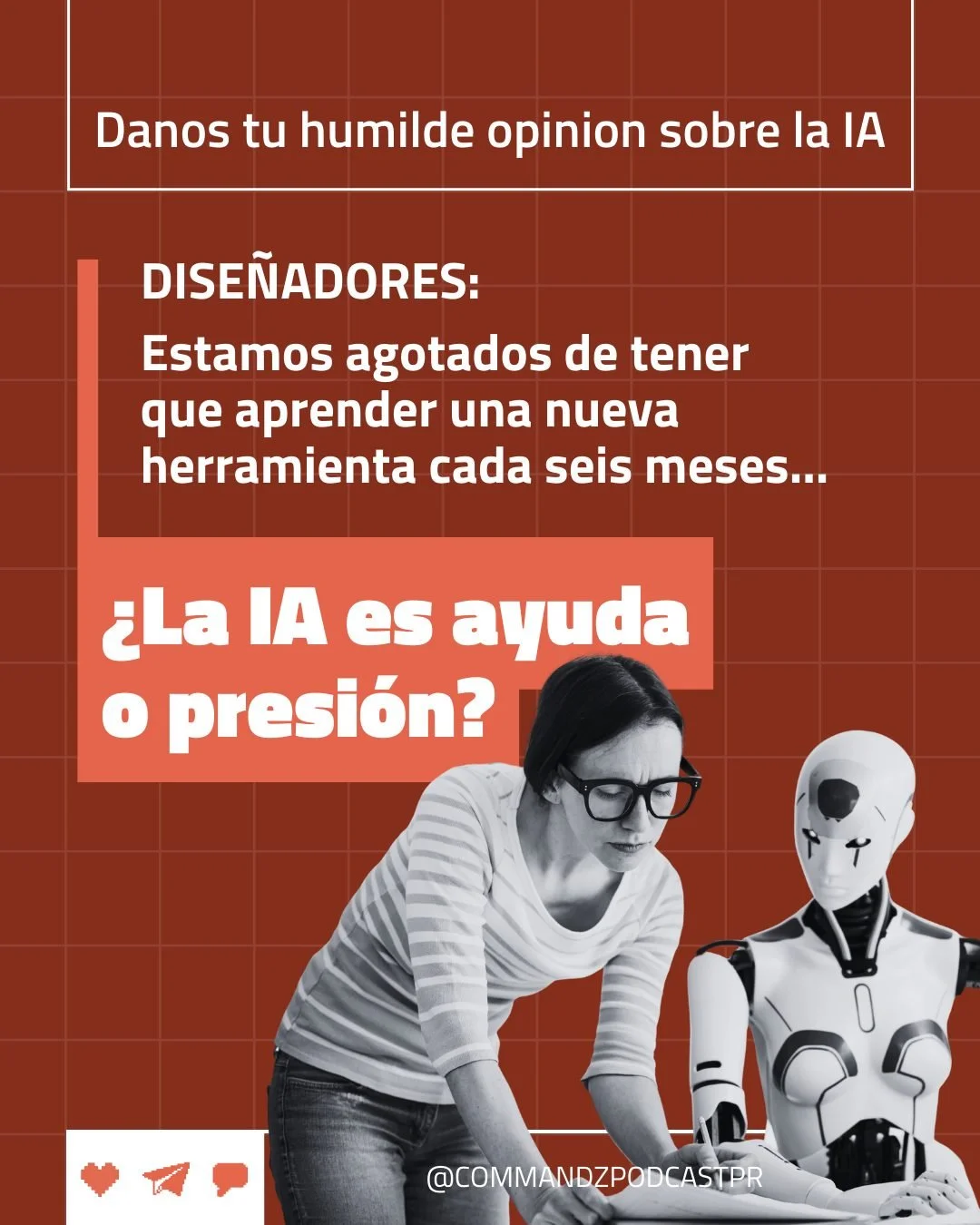 Se dice que la IA es solo una herramienta m&aacute;s.
Pero&hellip; &iquest;realmente lo sigue siendo?
&iquest;O ya estamos en otro nivel donde el ritmo y la forma de dise&ntilde;ar est&aacute;n cambiando por completo?
&iquest;T&uacute; c&oacute;mo lo