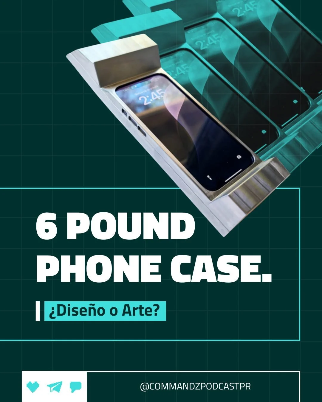 Hoy en Command Z nos fuimos con un dise&ntilde;o que incomoda de verdad. El 6 Pound Phone Case es una carcasa de acero que pesa seis libras y existe para hacerte pensar en tu relaci&oacute;n con el celular. No bloquea nada, no env&iacute;a alertas, s