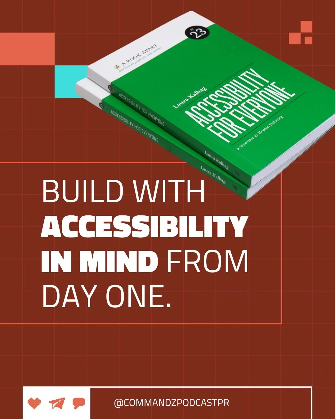 Today we want to highlight "Accessibility for Everyone" by Laura Kalbag. This book is an absolute must-read for anyone building digital experiences, offering practical ways to make your website usable, inclusive, and better for everyone. Le