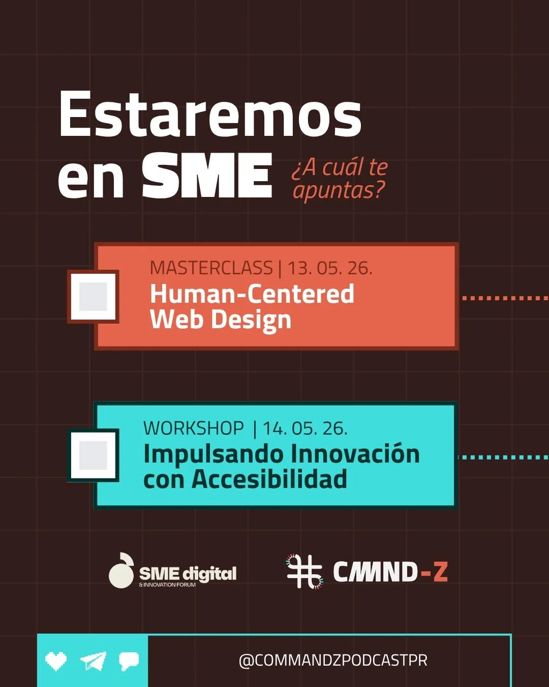 &iexcl;Nos vemos en SME Digital!
Este a&ntilde;o por primera vez estaremos presentando y por partida doble. Vamos con DOS sesiones enfocadas en SEO, UX y accesibilidad como herramienta para crear experiencias para todos y impulsar conversiones.

🚨 M