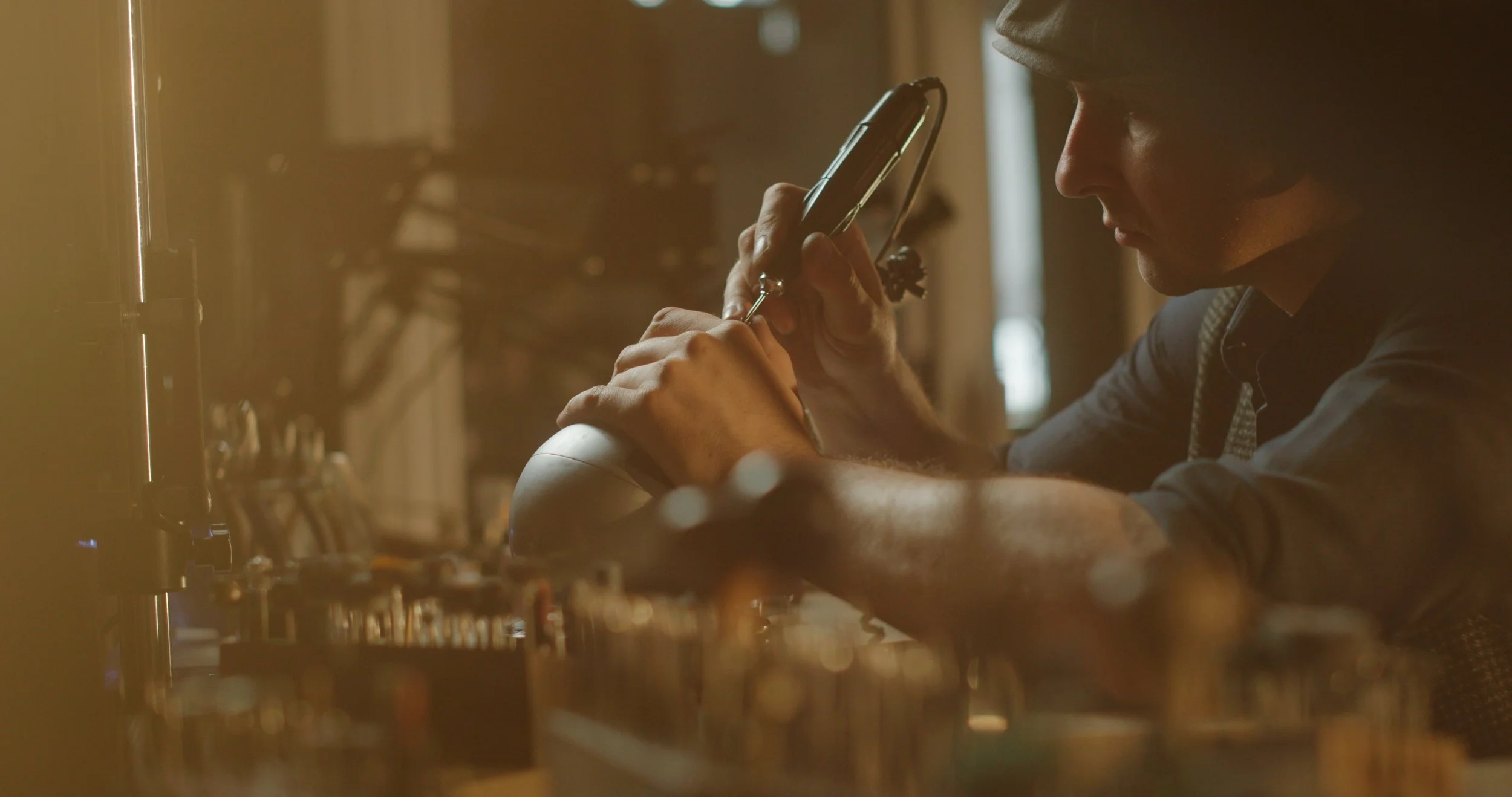 jeweler setting a custom engagement ring