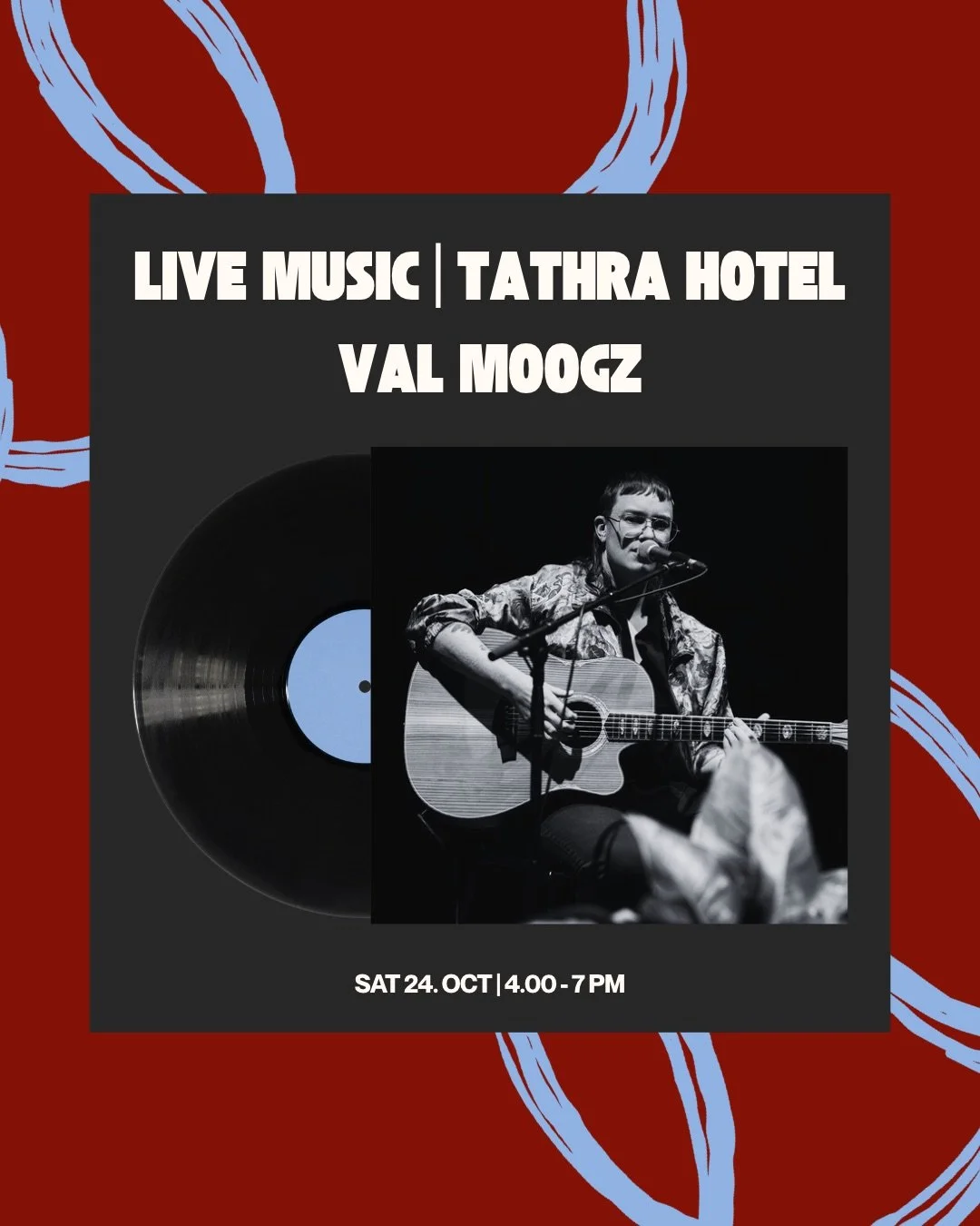 Live, local and free at the Tathra Hotel.

Settle in for a free afternoon performance from NSW South Coast artist Val Moogz, bringing indie-pop, funky-folk and heartfelt storytelling to Headland.

Expect songs celebrating connection, community and qu