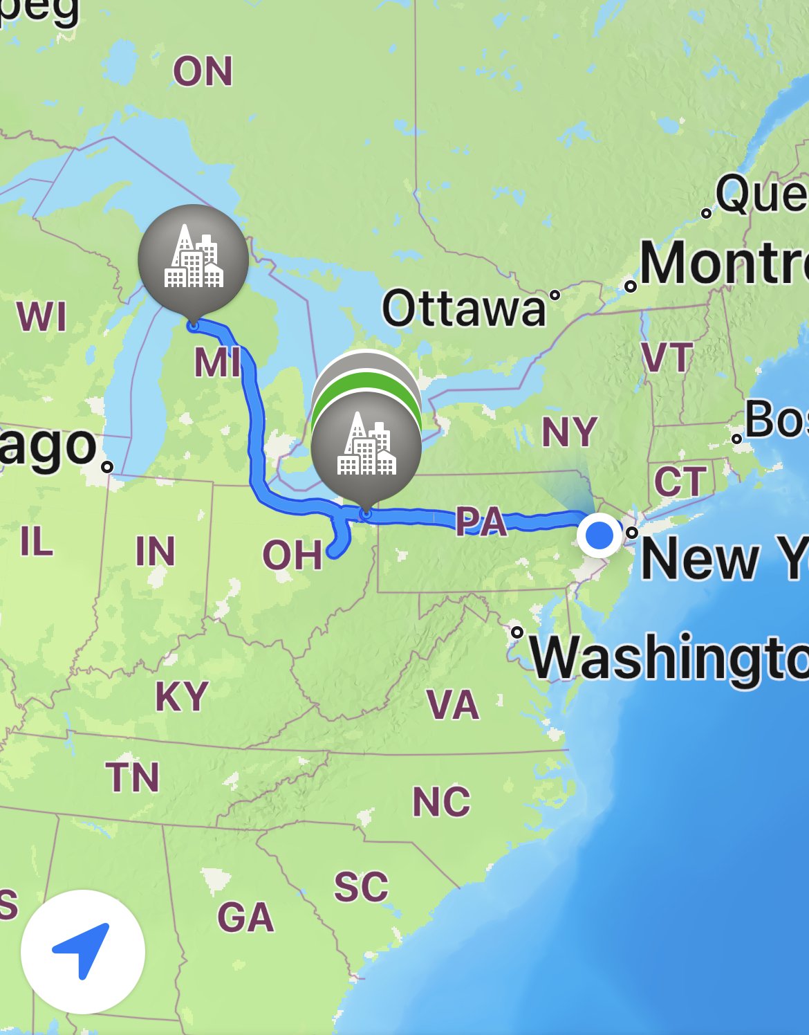 Road Trip: New Jersey to Michigan, The Southern Route — The Four
