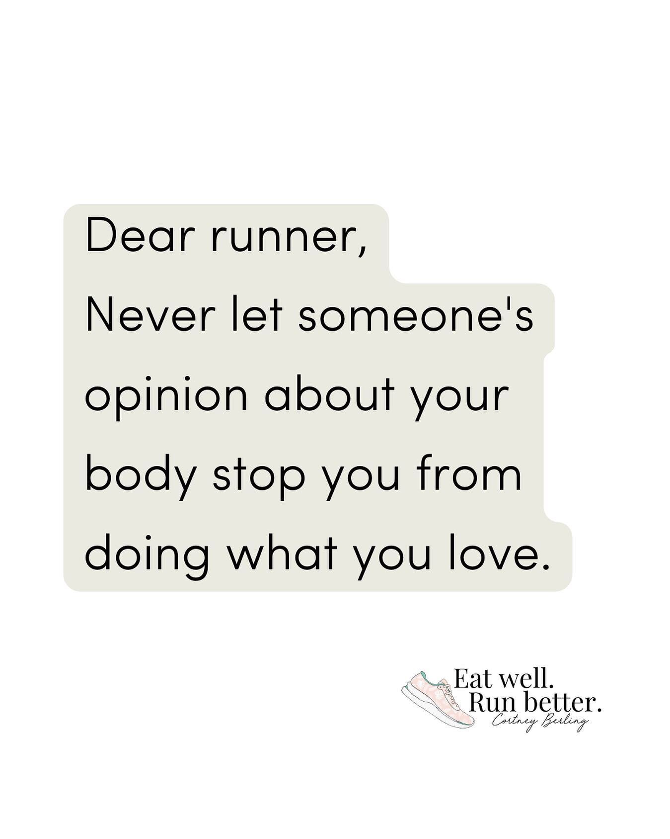Are you ready to stop letting your body shape/size dictate what you allow yourself to do? Let me know in the comments 👇👇

🏃&zwj;♀️Runner, I know you see those runners on TikTok or Instagram and immediately feel a sense of inadequacy because your b