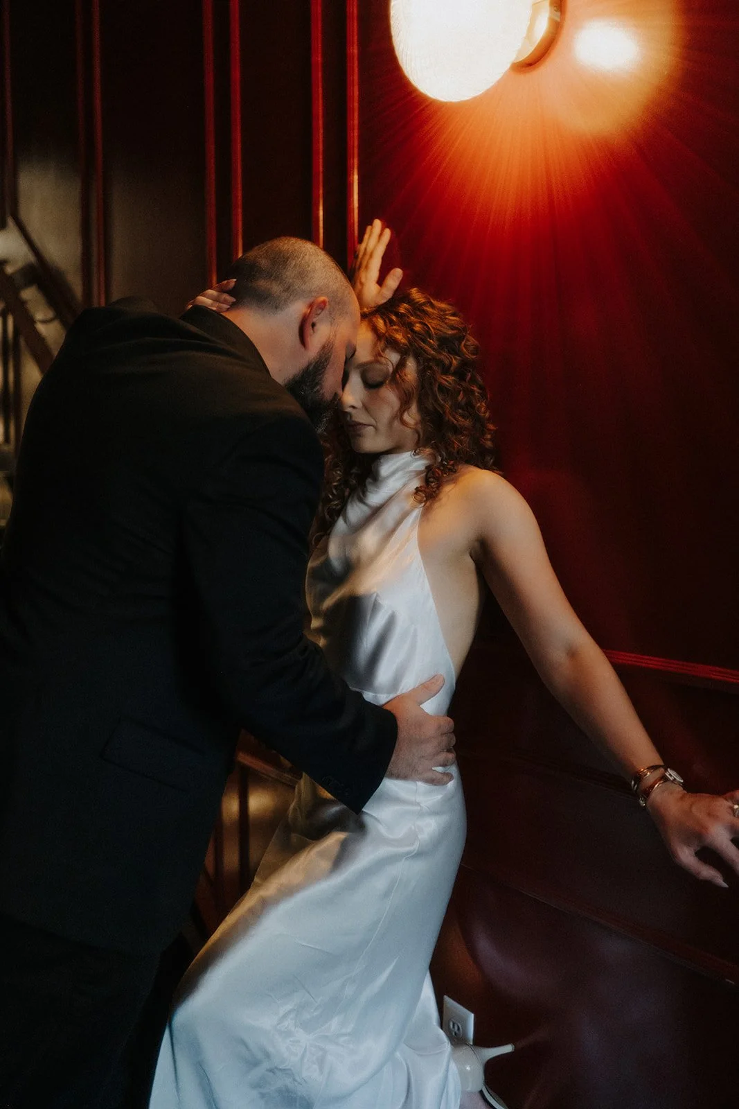 moody houston cocktail bar engagement photos 