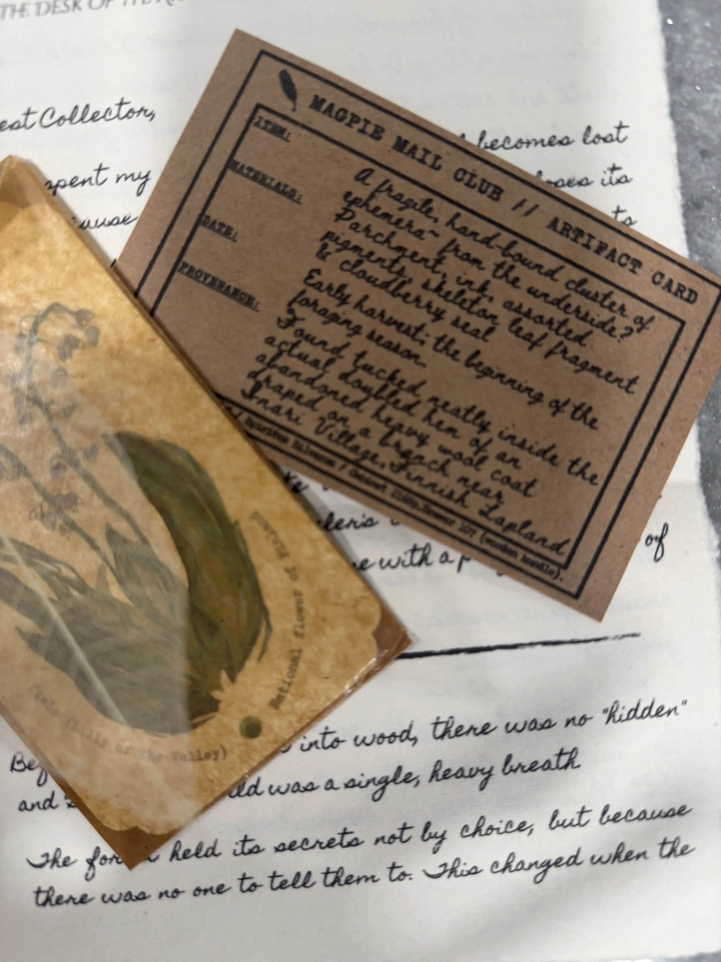 Magpie Mail Club and The Flower Letters 
