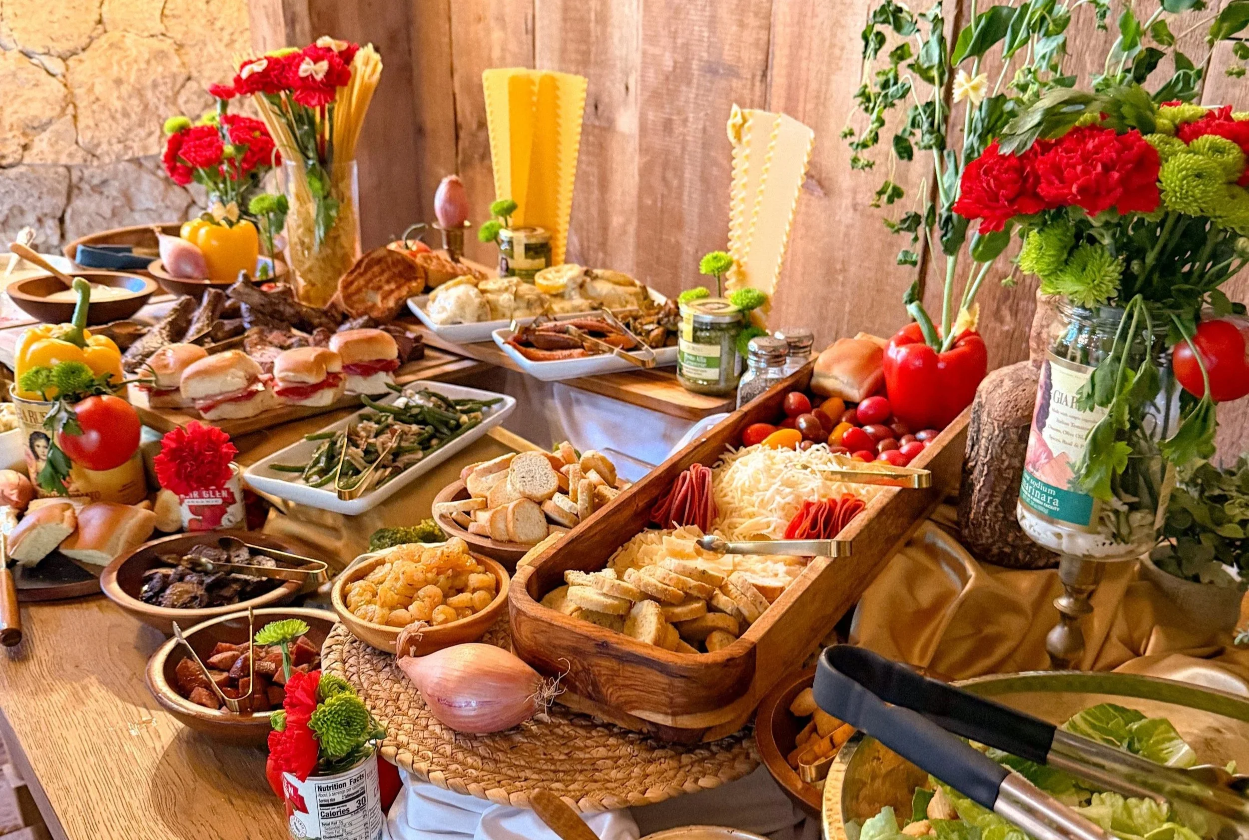 Interactive catering station for wedding reception