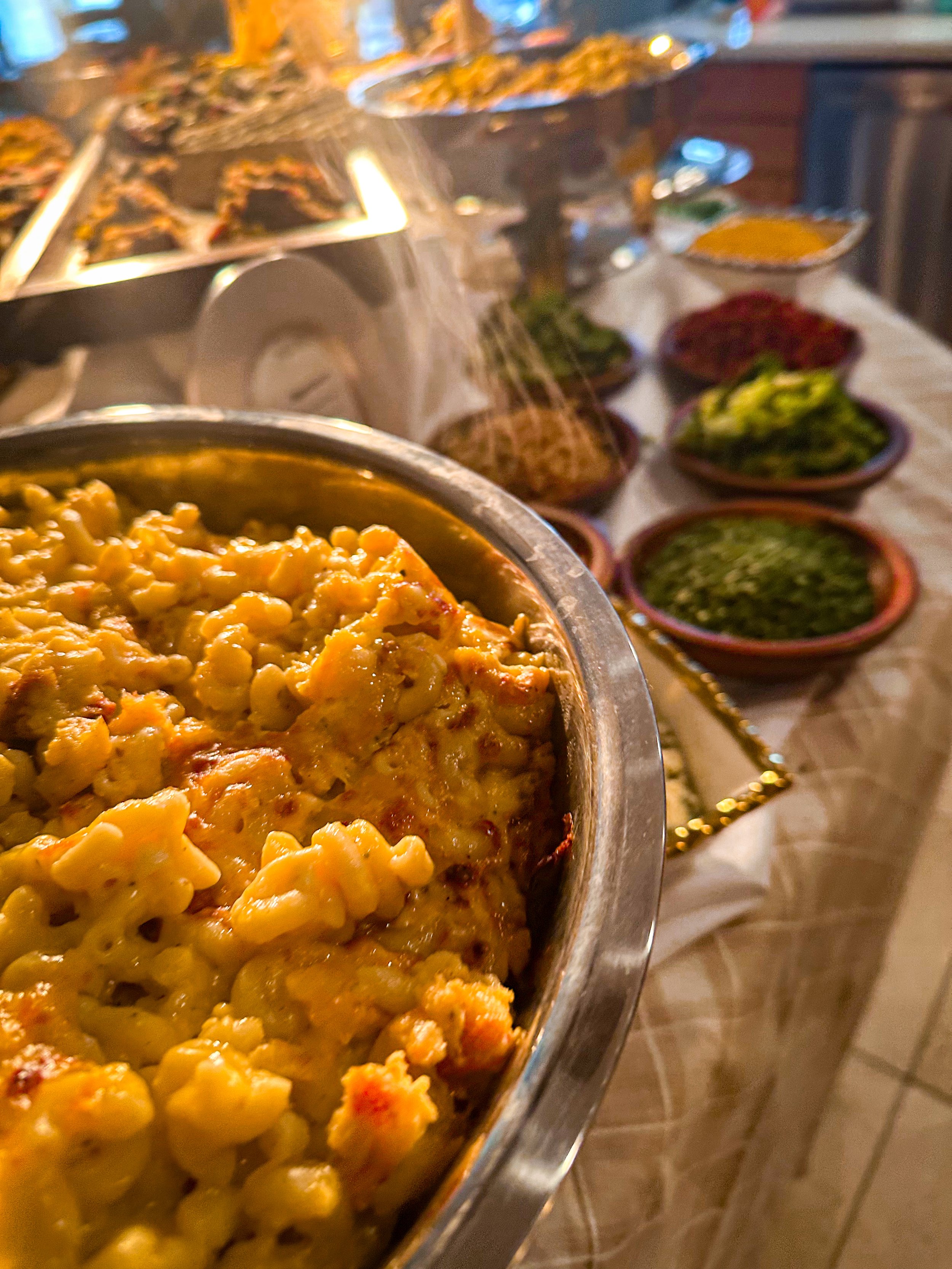 Elevated buffet presentation in Central Florida