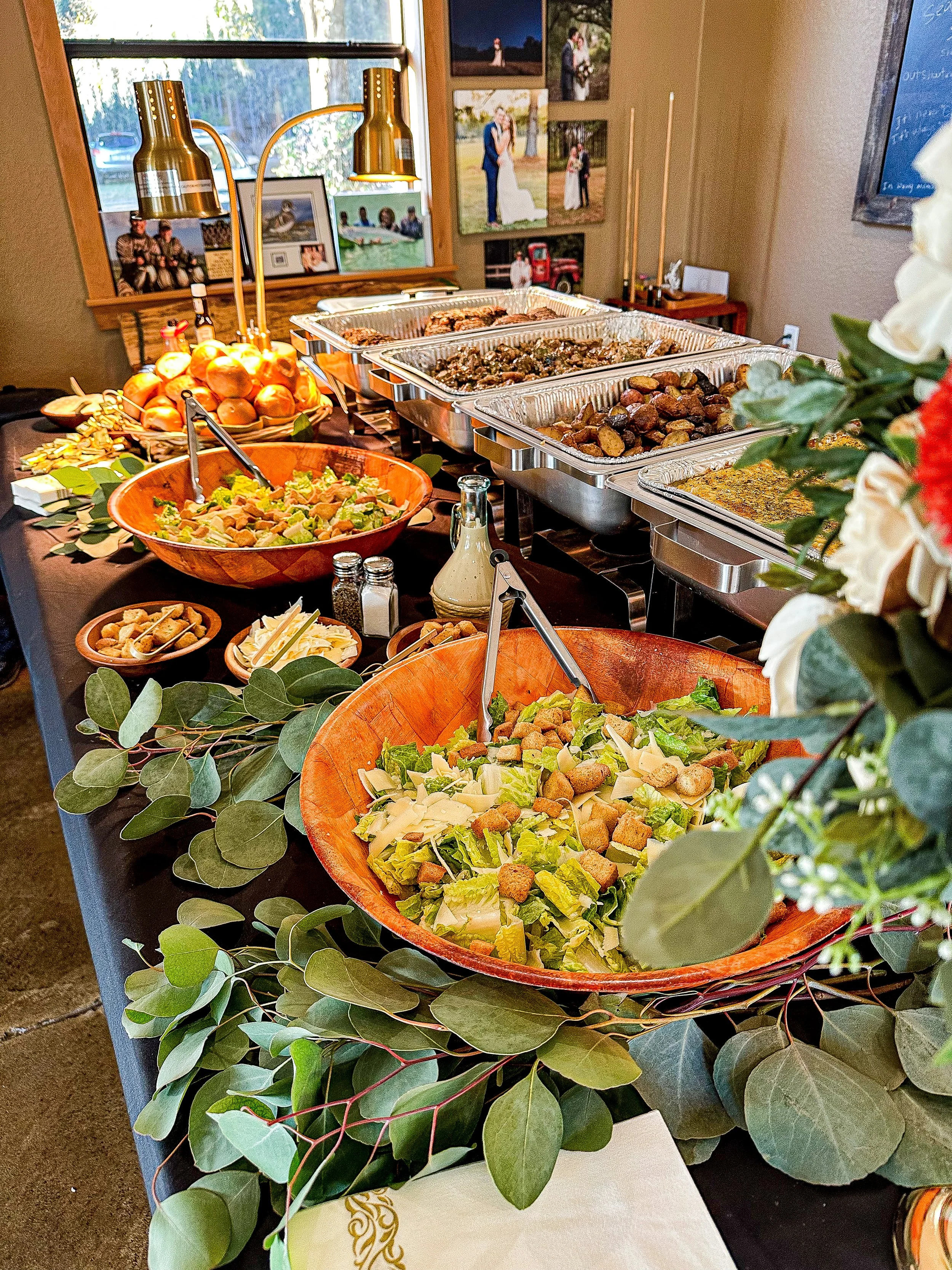 Interactive catering station for wedding reception