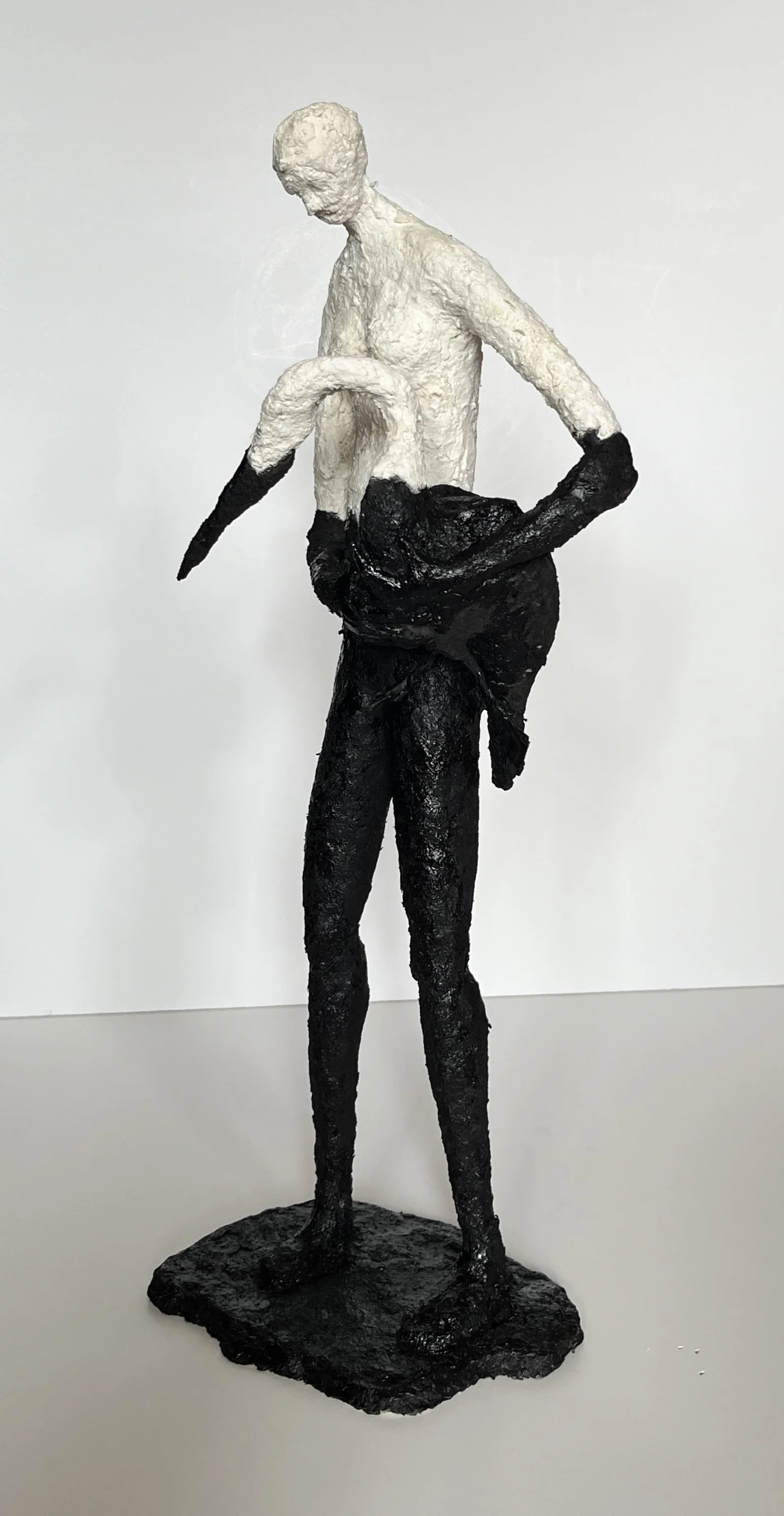 Spill, 2026, wire, paper clay, paint, 24” x 8.5” x 8”
