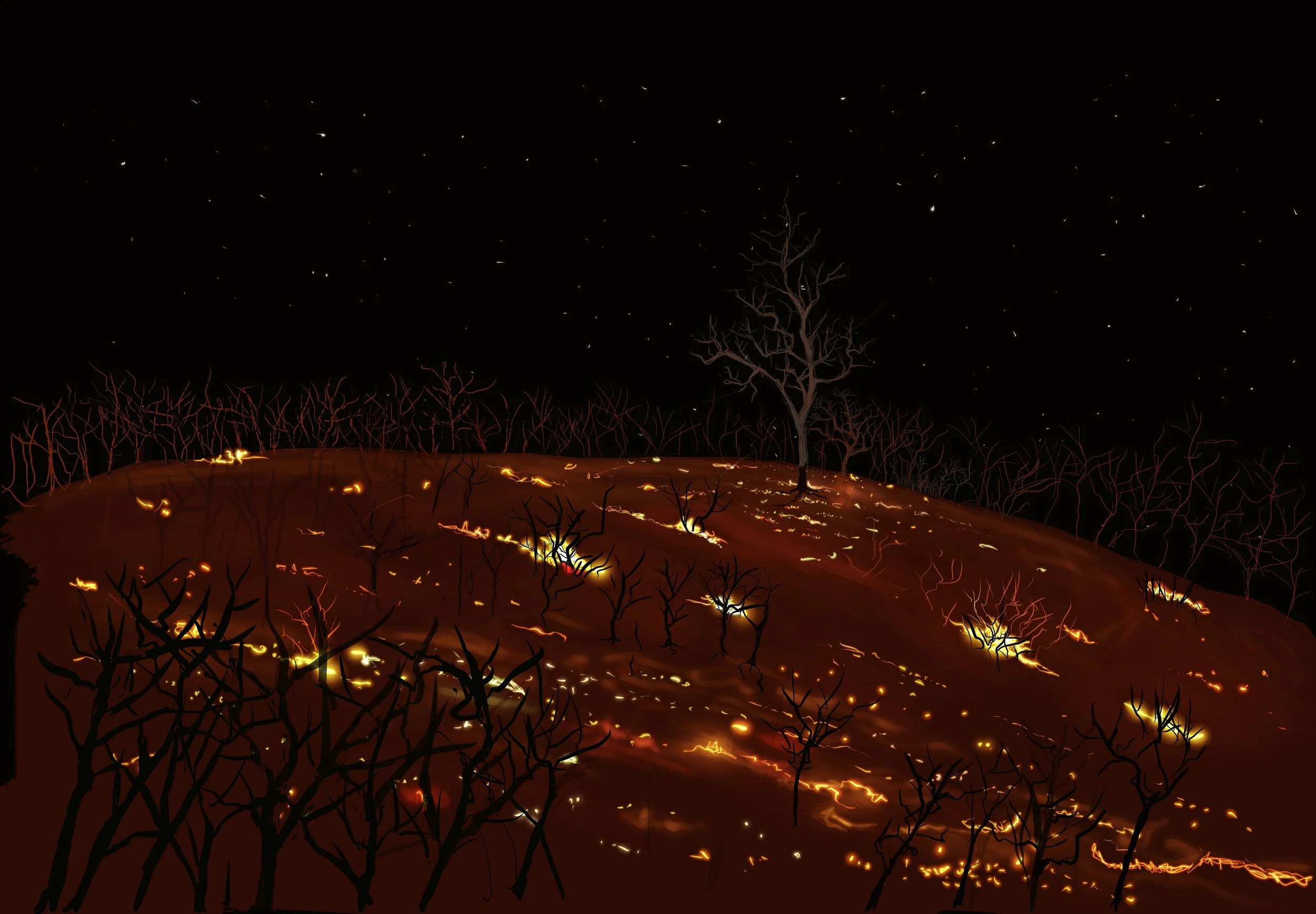 Scorched Earth, 2022, Procreate, 16 1/2" x 24"