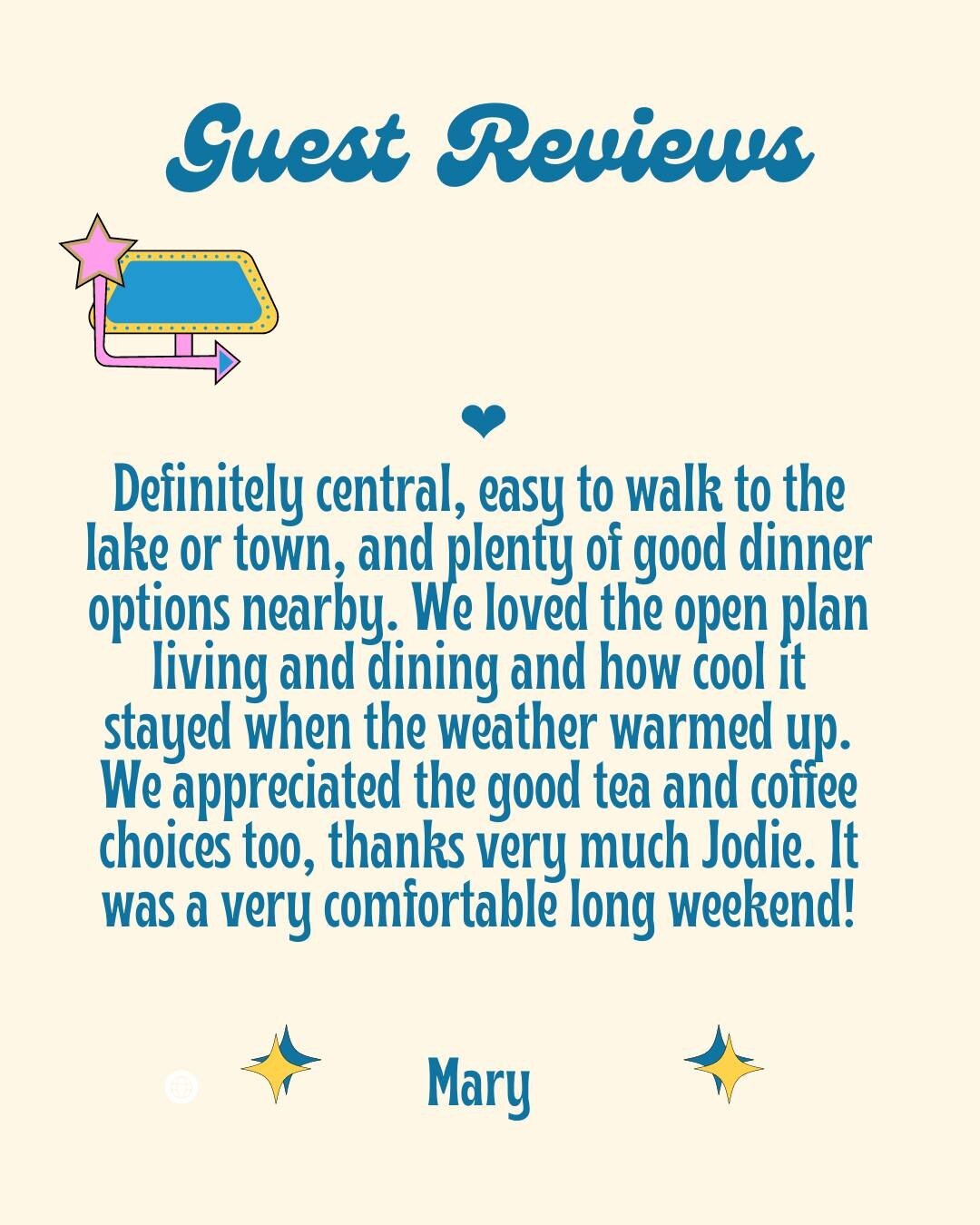 Thank you Mary 💙

 #visitballarat #airbnb #travel #love #beautiful #travelgram #happy #like #traveltheworld #airbnbsuperhost #travelling #australia #traveladdict #likes #relax #thankyou #guestreview #photography #instagood #timetoplay #localtravel #