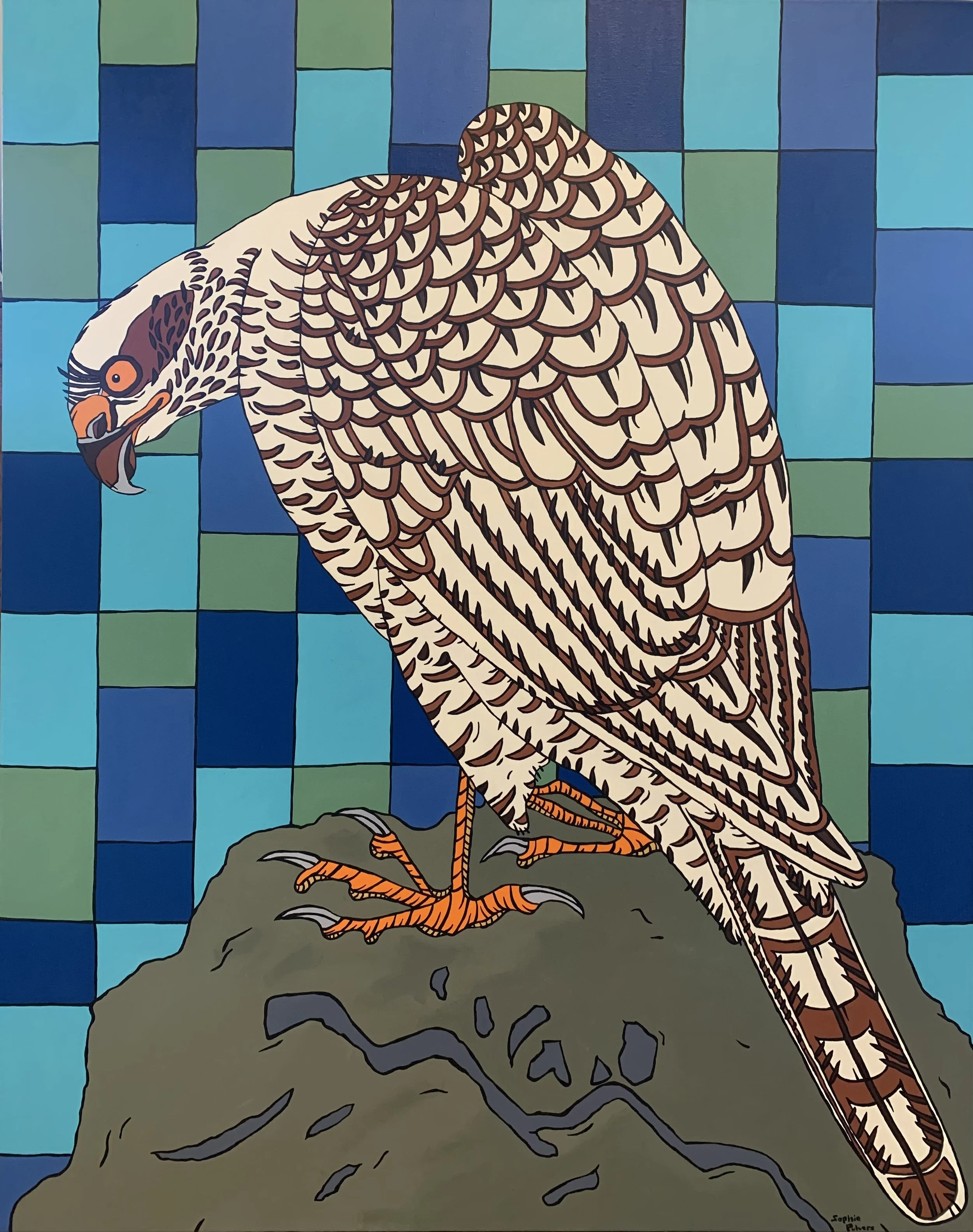 sophie-pulvers-a-white-hawk-after-the-kano-school-of-art-aarwun