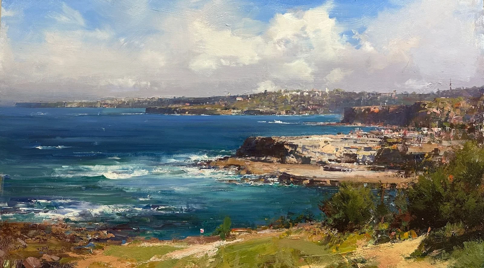 The sweeping coastline-Clovelly 64 x 113 cm 2023 $16800.jpeg