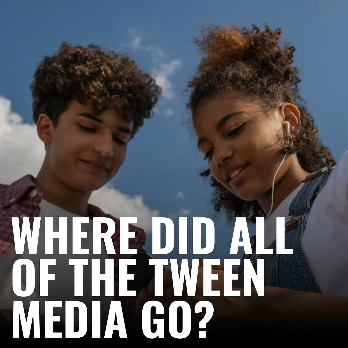 Tweens are being pushed to jump from childhood to adulthood because there is little media designed specifically for them to bridge the gap. Many notice that without it, algorithms are categorizing them as adults and pushing content that is too mature