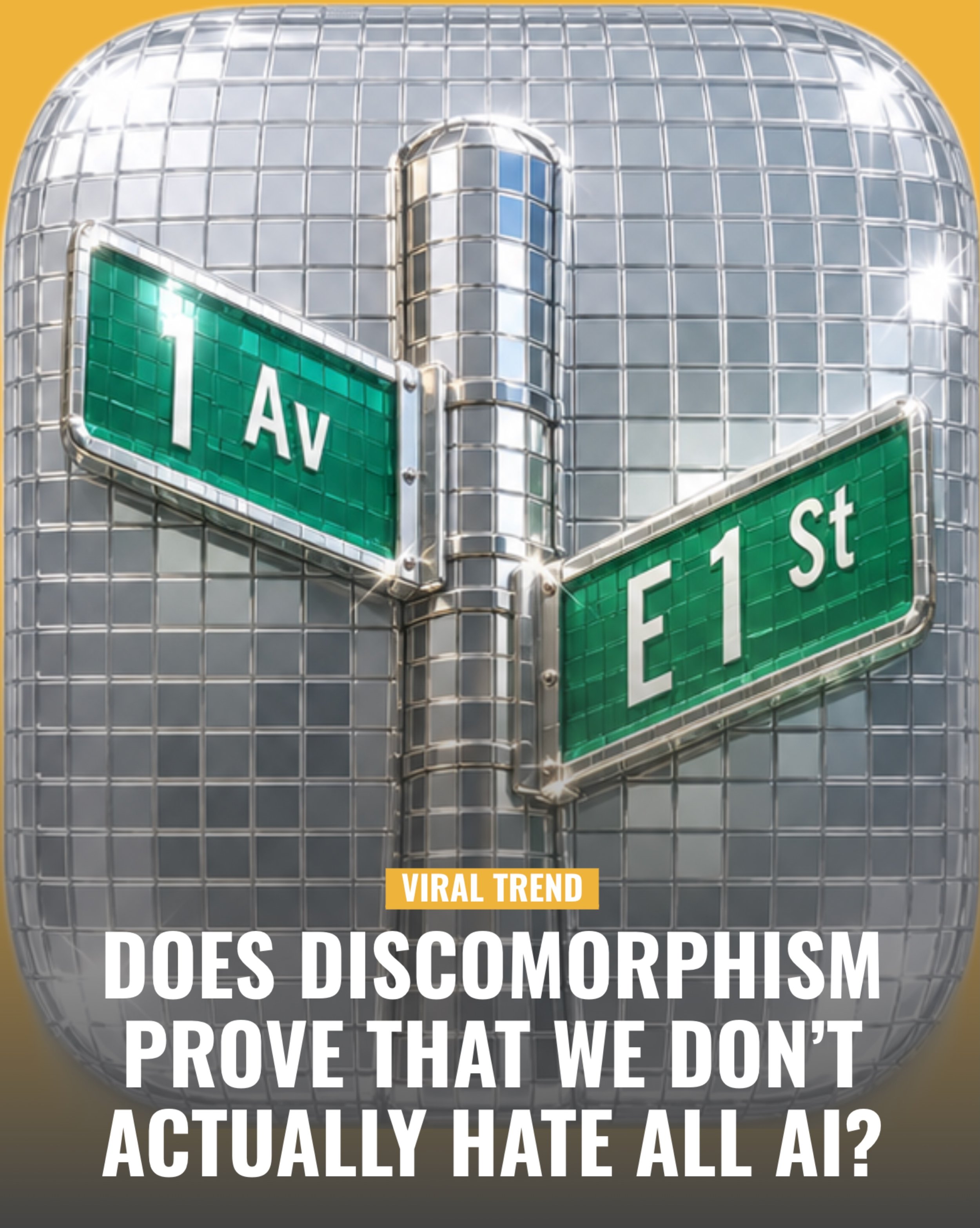 &ldquo;Discomorphism&rdquo; is a monoculture moment, where one visual idea took off and everyone started remixing it in real time. It doesn&rsquo;t feel like rejection of AI so much as selective enthusiasm, where people are onboard when it&rsquo;s wh