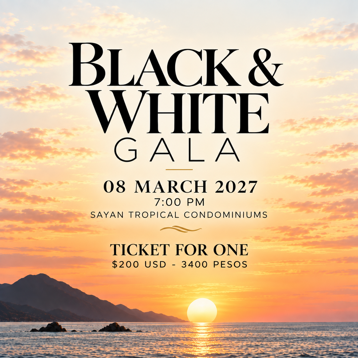 BLACK & WHITE GALA - FOR ONE