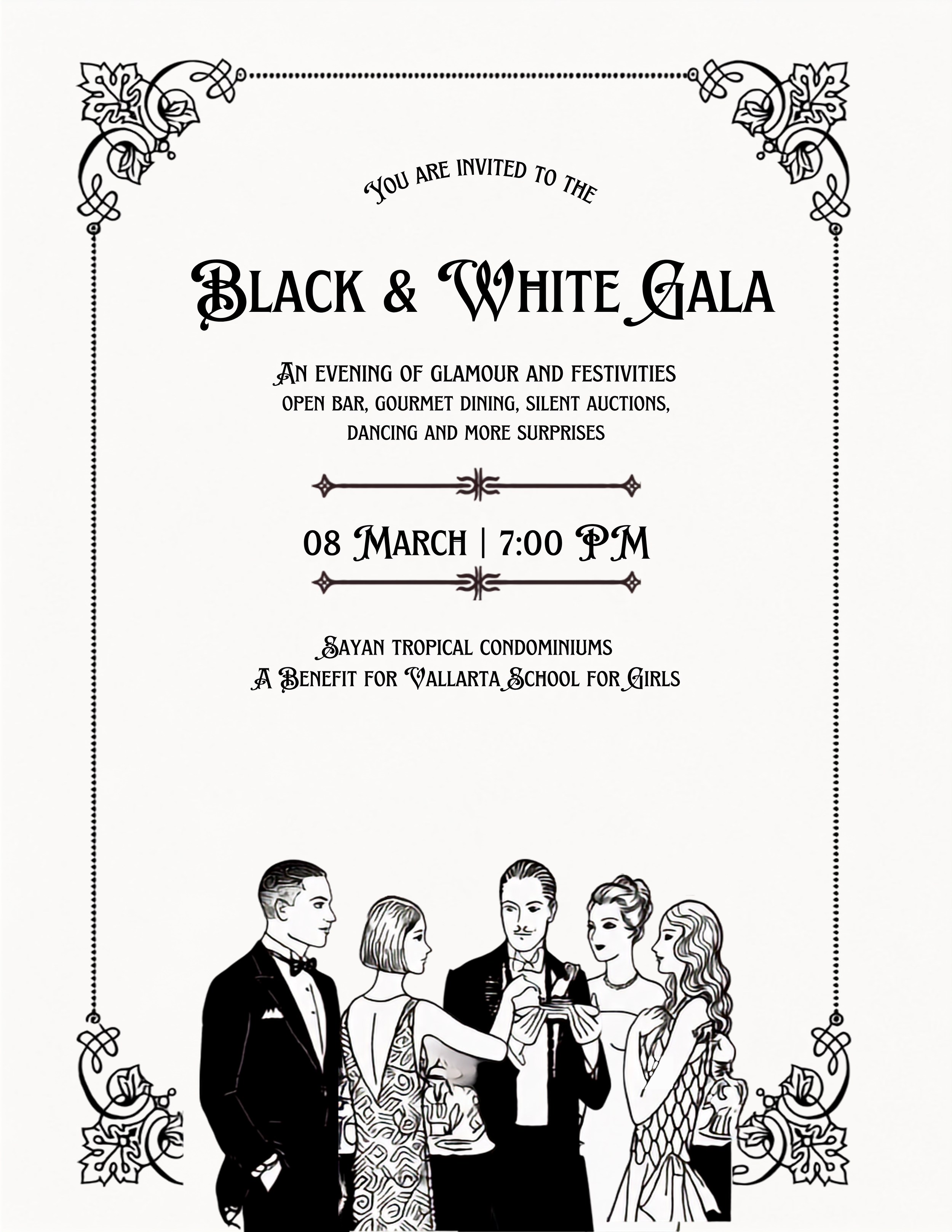 Black White  Party Poster (US Letter).png