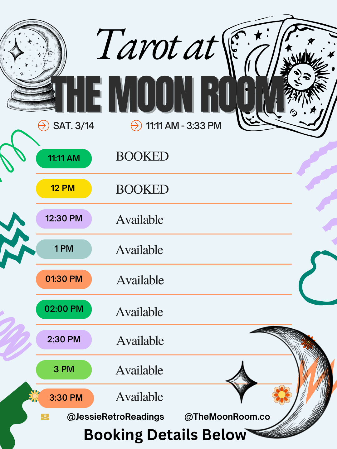 Tarot at The Moon Room (Hanford)