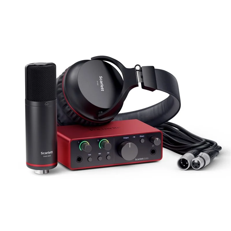 Focusrite Scarlett Solo Studio 4th Gen with Mic and Headphones