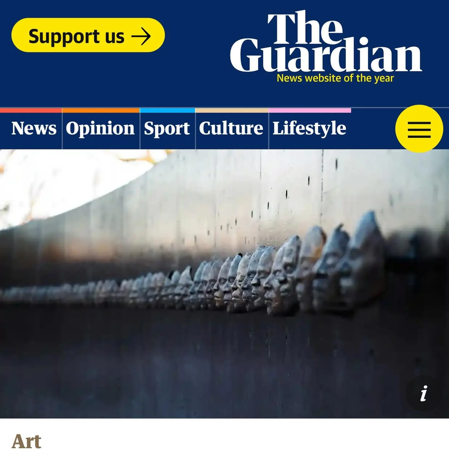 Wow!!! It is such a beautiful and surreal feeling to see something so familiar, a work, spirits, ancestors, you have worked so closely with, that have been the center of your world for so many years, gracing the headlines across the country. What a d