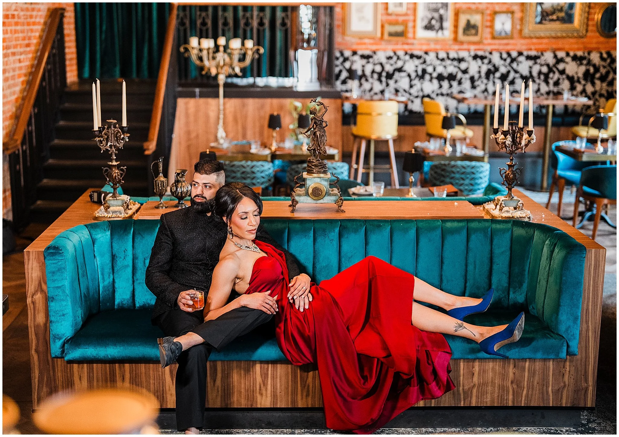 Mahalia &amp; Jeet’s Engagement Session at NERO, Edmonton | Cocktail Photography