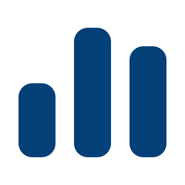 A black stopwatch icon with a blue inner face and black hands showing 3 o'clock.